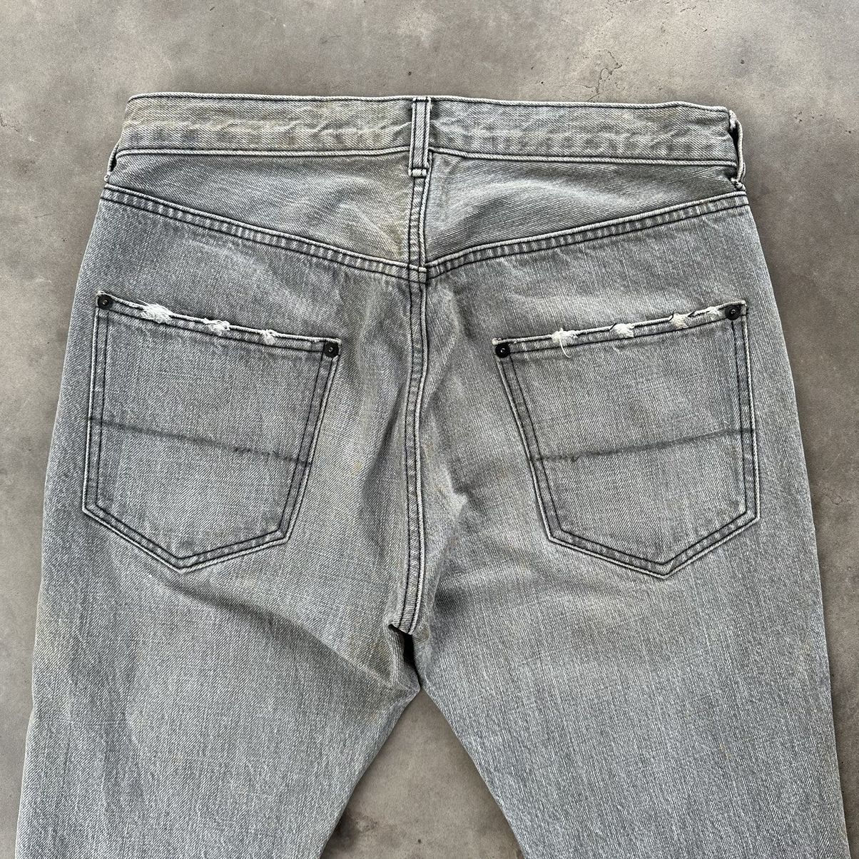 Japanese Brand × Jean × Vintage Vintage Japanese Faded Black Distressed Denim Jean Pant Size US 32 / EU 48 - 12 Thumbnail