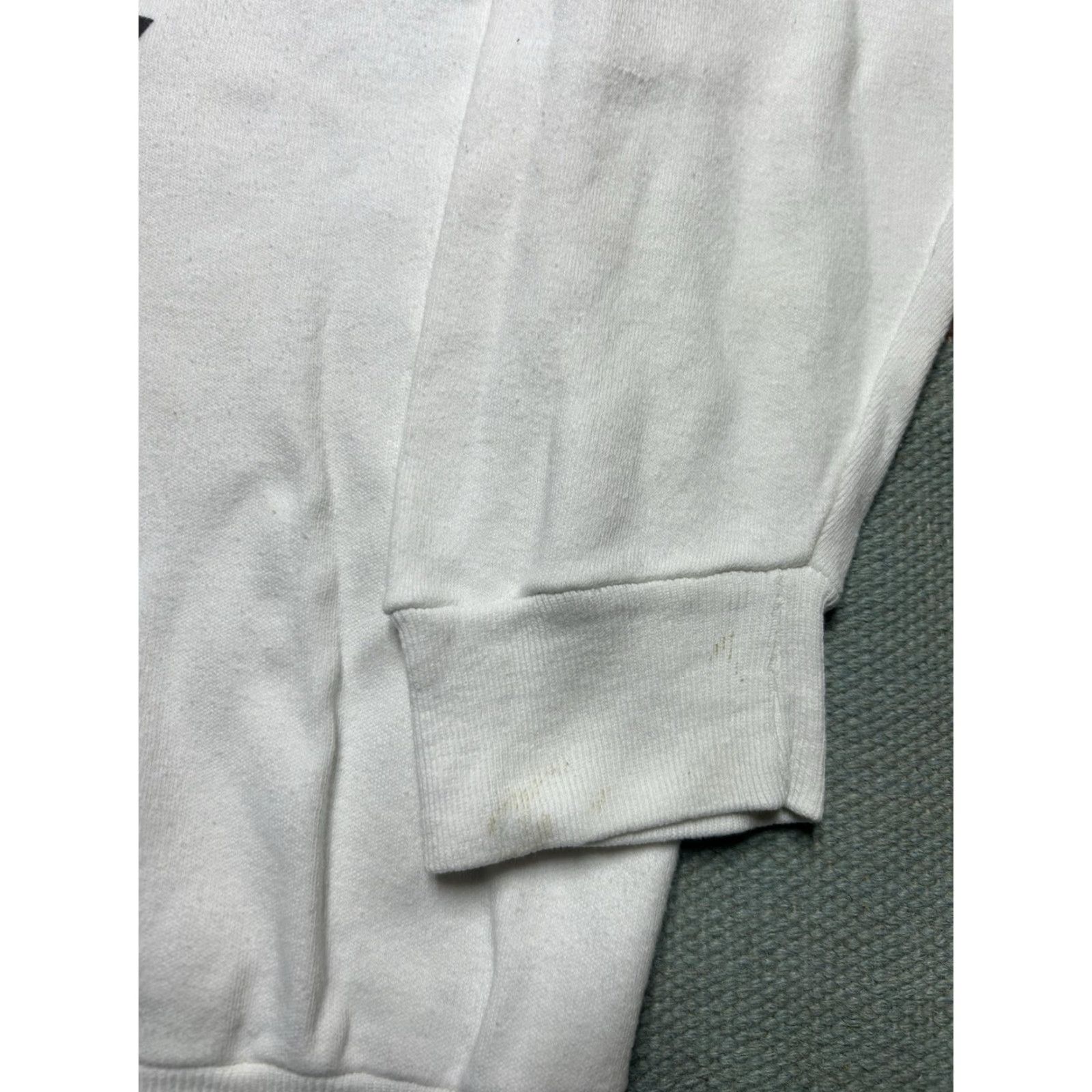 Adidas VINTAGE adidas Run DMC boot hip hop streetwear Sweatshirt L/XL Men White Pullover 80s Crewneck Size US L / EU 52-54 / 3 - 2 Thumbnail