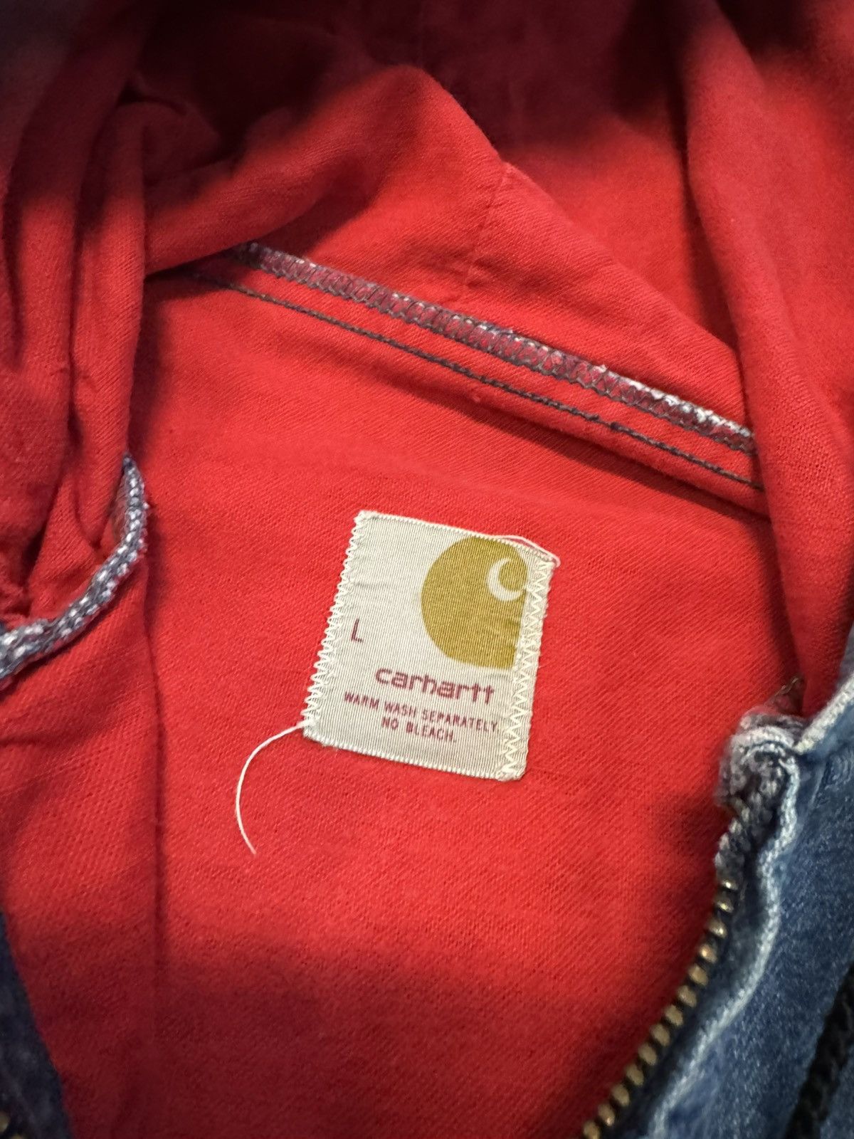 Vintage Vintage 70s 80s Carhartt Workwear denim Jacket Size US L / EU 52-54 / 3 - 4 Thumbnail