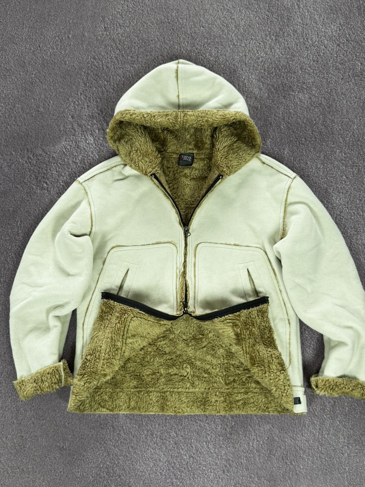 Japanese Brand Y2K Japanese Vibe Glamour Fuzzy Zip Up Hooded Jacket Size M / US 6-8 / IT 42-44 - 11 Thumbnail