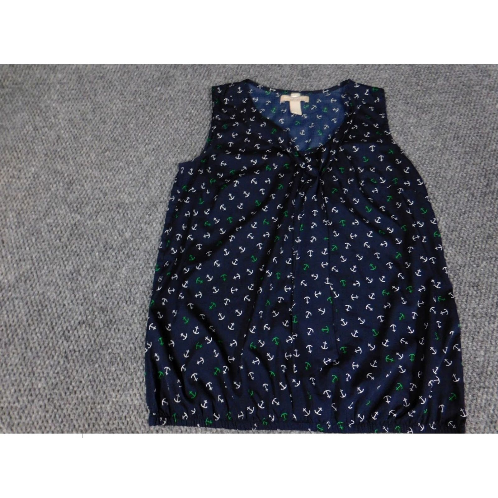 Banana Republic Banana Republic Blouse Small Women Blue Crew Neck Pullover Sleeveless Casual Top Size S / US 4 / IT 40 - 2 Thumbnail