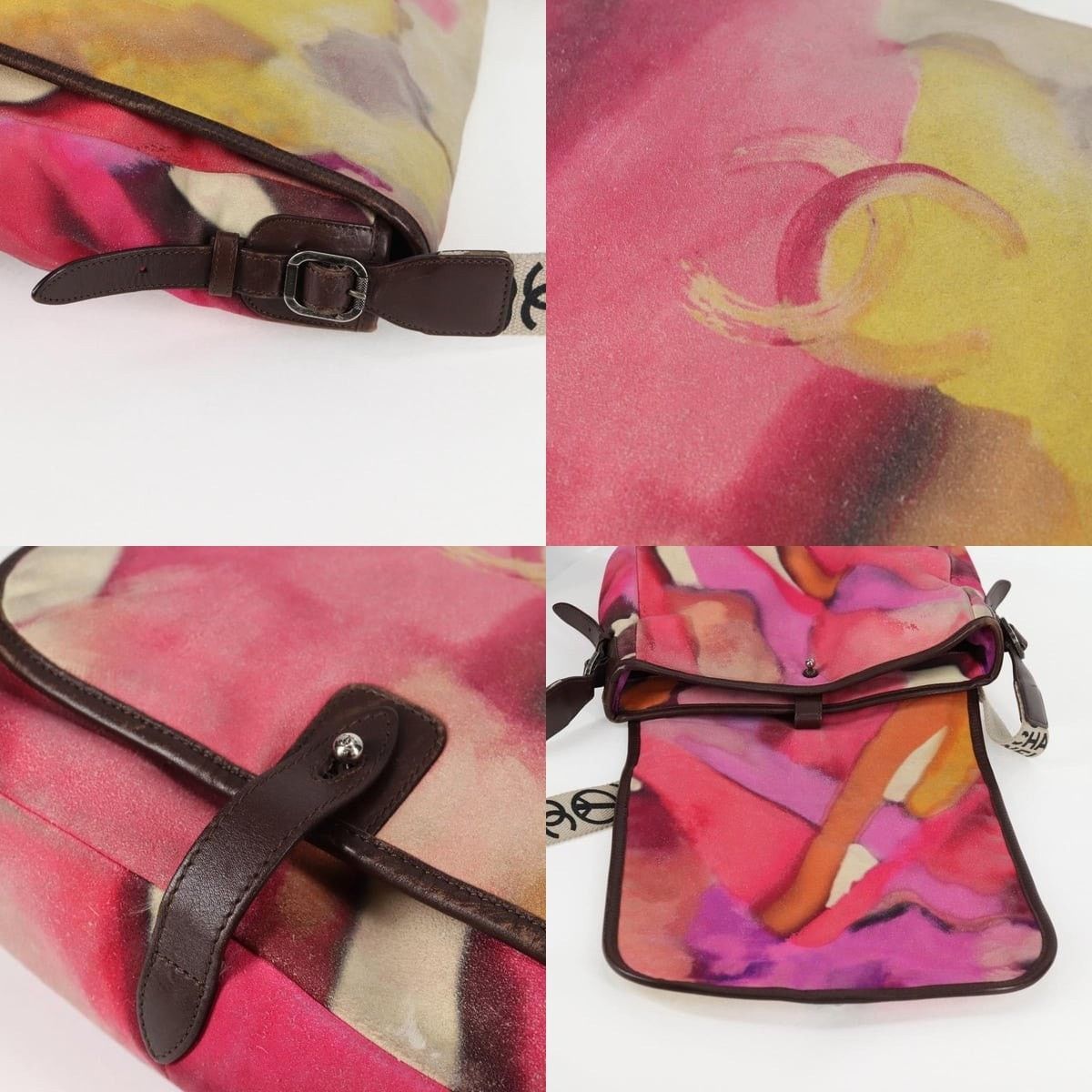 Chanel Chanel Embroidery Shoulder Bag Suede Pink CC Size ONE SIZE - 7 Thumbnail