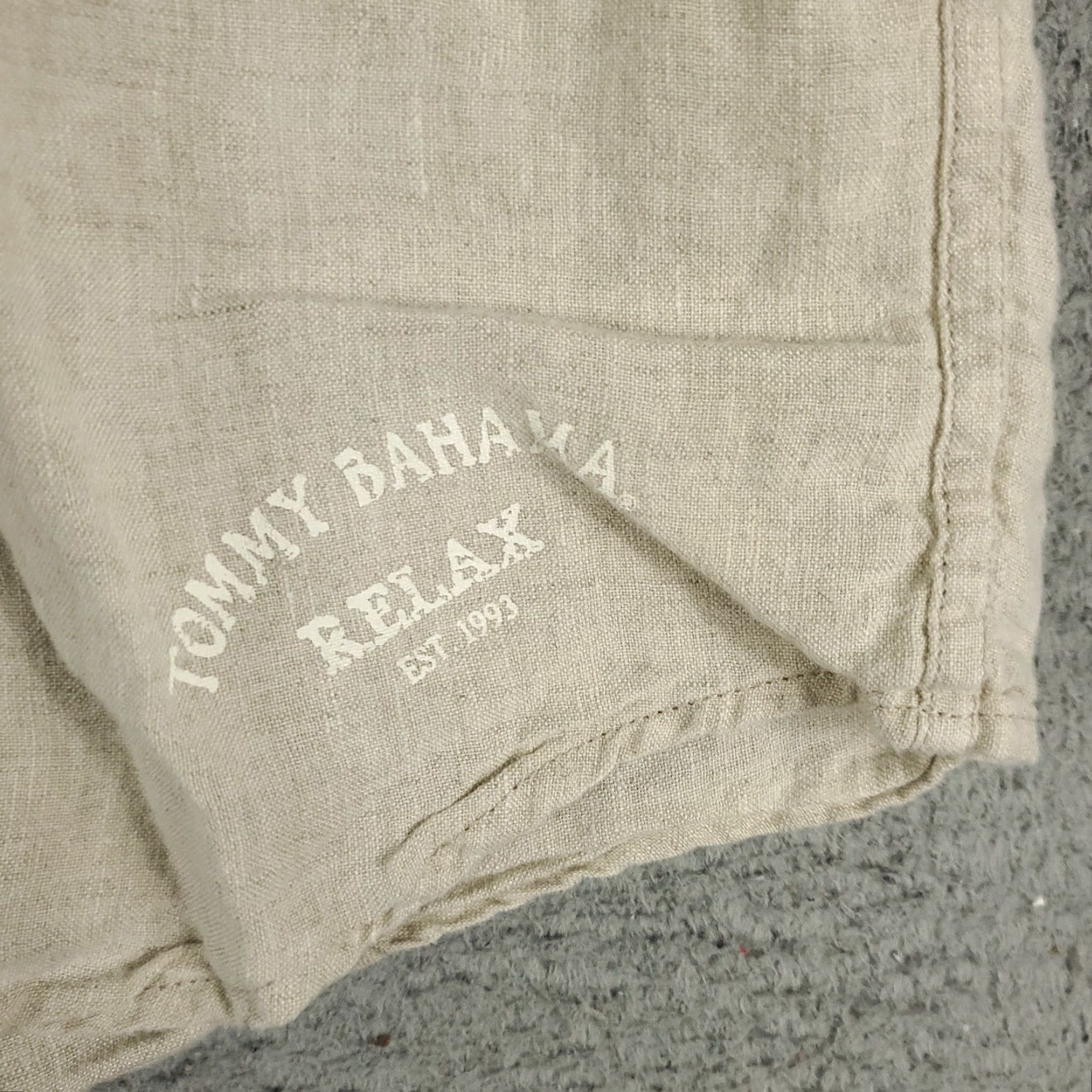 Tommy Bahama VINTAGE Tommy Bahama Shirt Men's Long Sleeve Casual Button Up Linen 2XL Beige Size US XXL / EU 58 / 5 - 3 Thumbnail