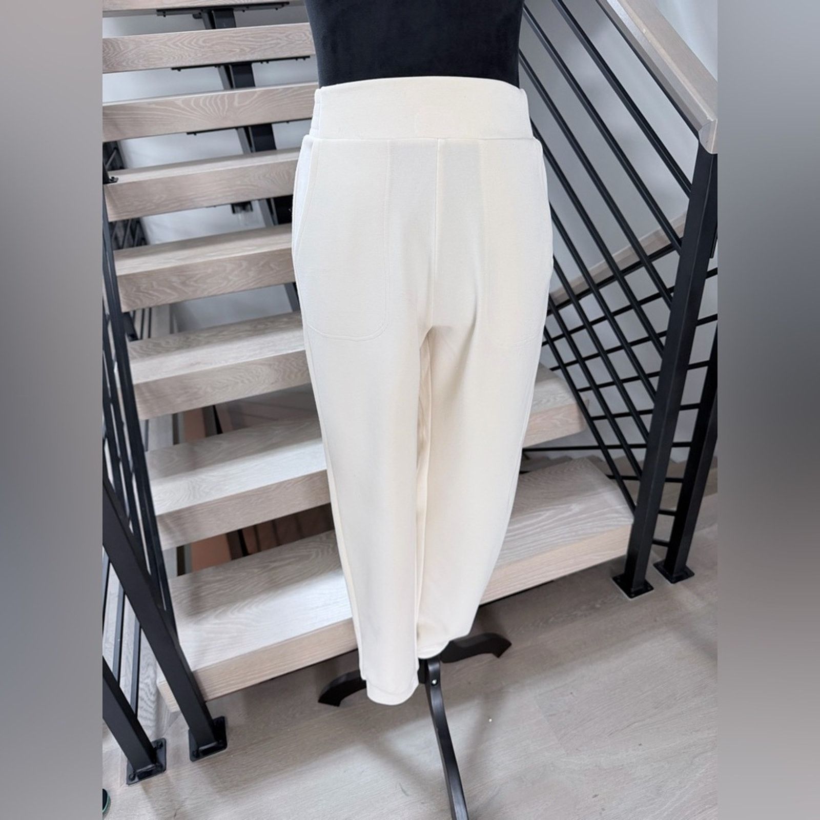Other Slim High-Rise Cream Ponte Pants size XS/S Size 25" / US 0 / IT 36 - 4 Thumbnail