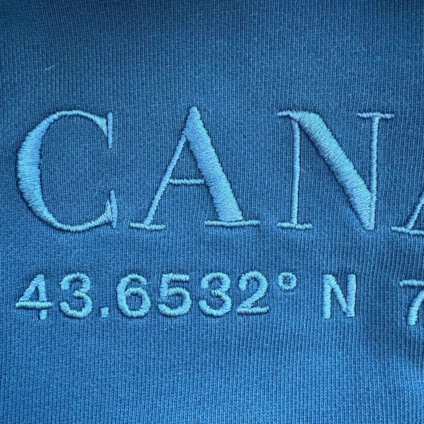 Canada Goose Canada Goose Blue Logo Embroidered Hoodie L Size US L / EU 52-54 / 3 - 8 Thumbnail