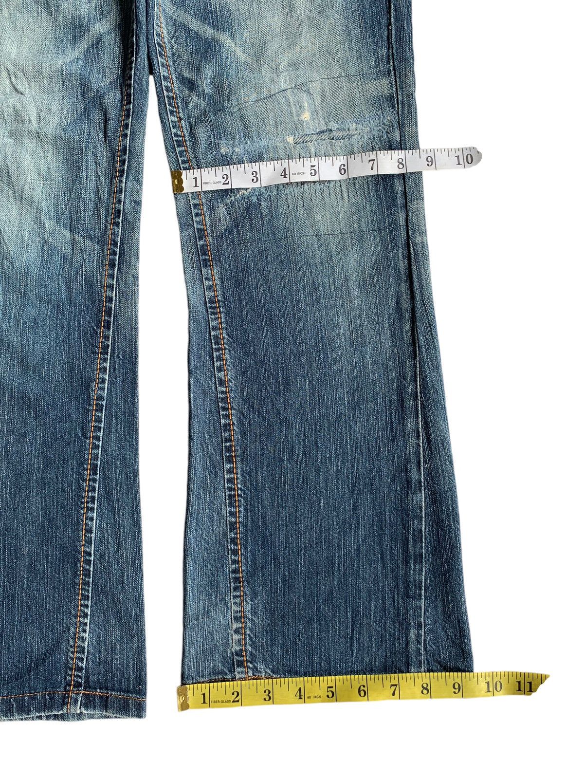 Kapital FLARE EDWIN XV MUDMAX FADED & RUSTY DISTRESSED DENIM Size US 32 / EU 48 - 22 Thumbnail