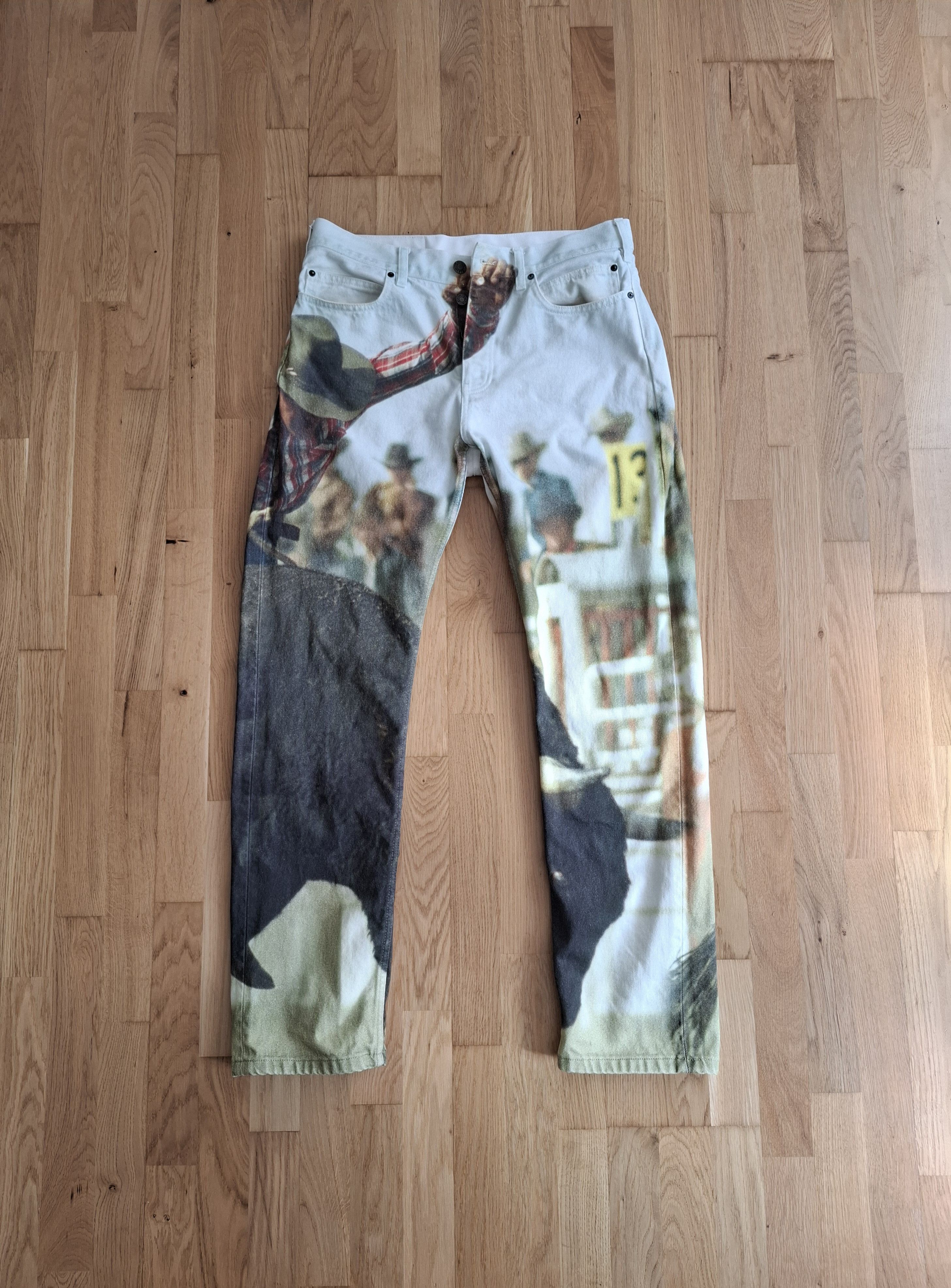Calvin Klein 205W39NYC SS18 rodeo-print denim jeans Size US 31 - 1 Thumbnail