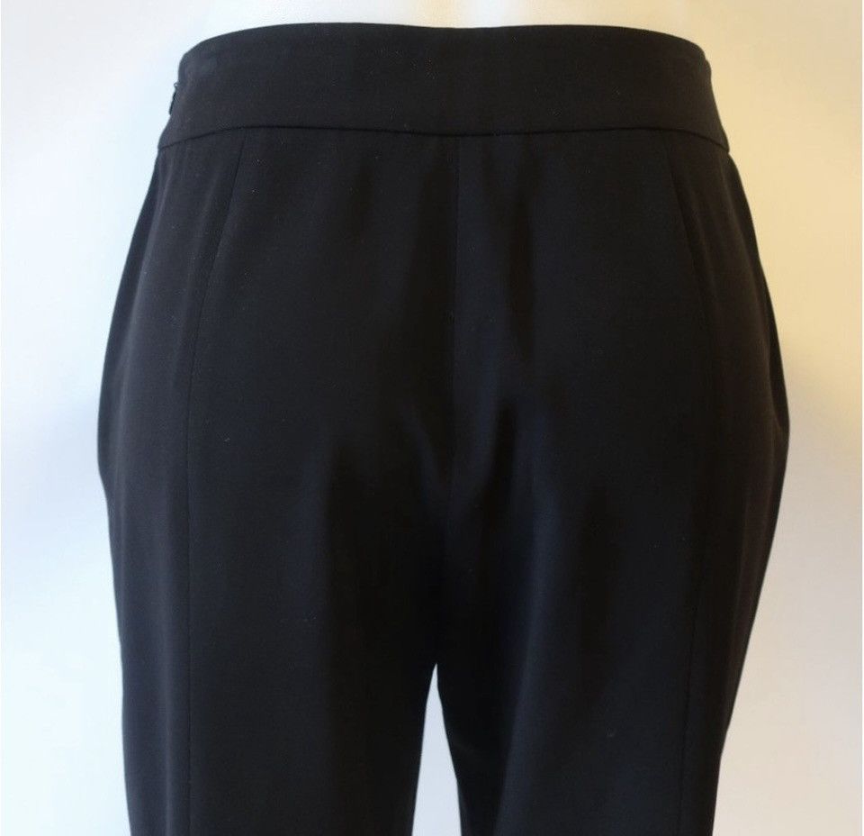 Giorgio Armani GIORGIO ARMANI BLACK SIDE ZIP TROUSER PANTS US/6 Size 28" / US 6 / IT 42 - 8 Thumbnail