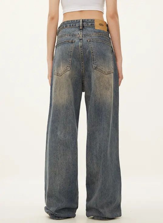 Japanese Brand Han Vintage distressed washed straight cleanfit loose jeans Size US 34 / EU 50 - 5 Thumbnail