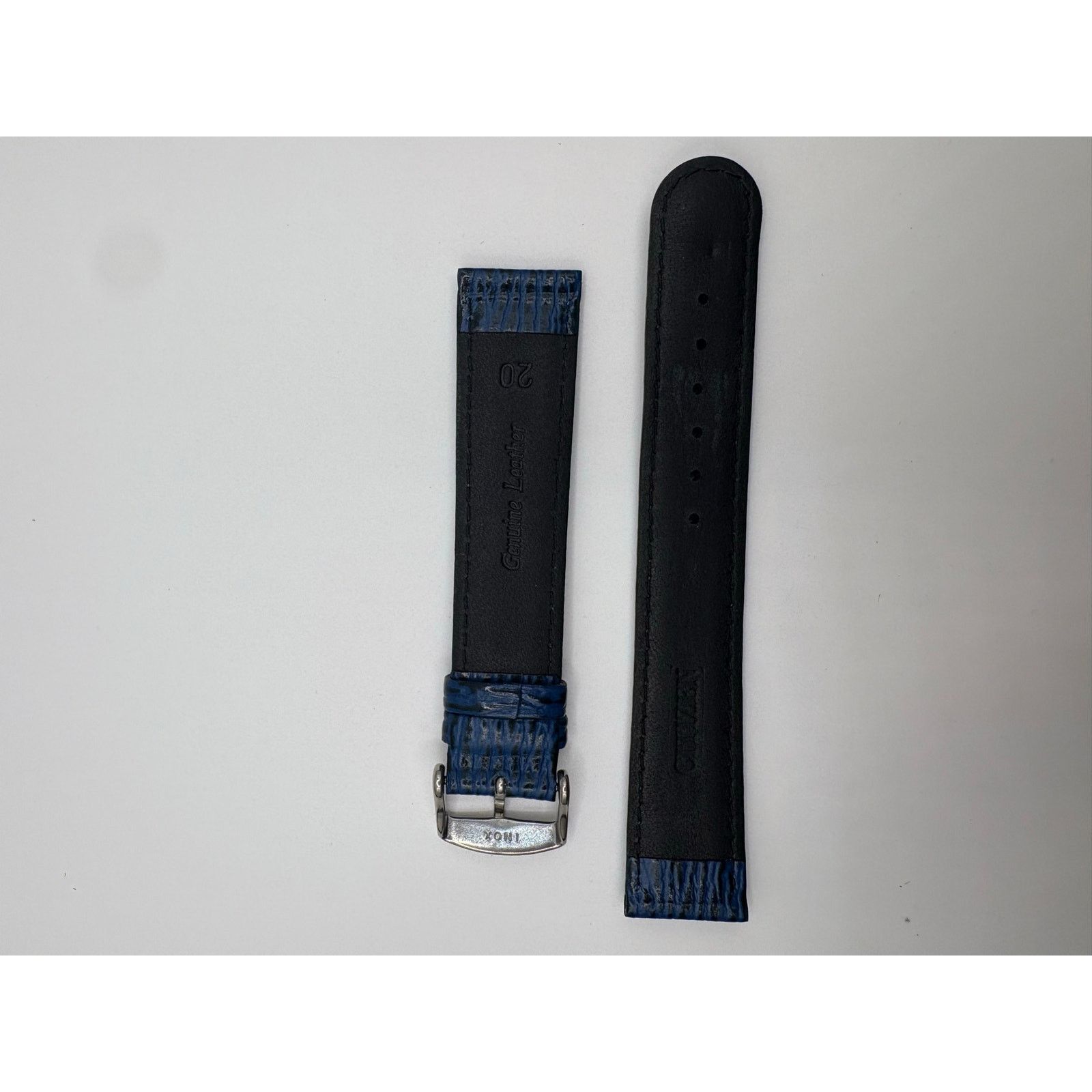 Citizen New 20mm Citizen Blue Shark-Grain Genuine Leather Watch Band Size ONE SIZE - 2 Thumbnail