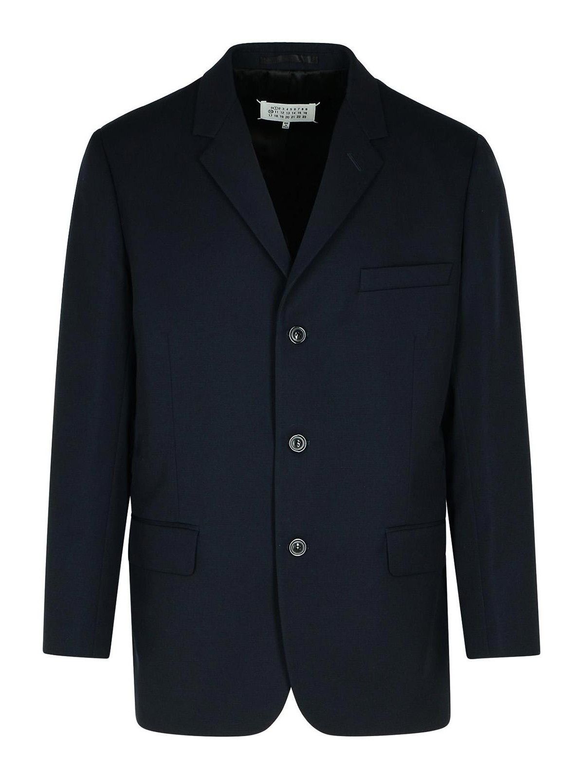 o1loc1c1125 Virgin Wool Blazer in Blue