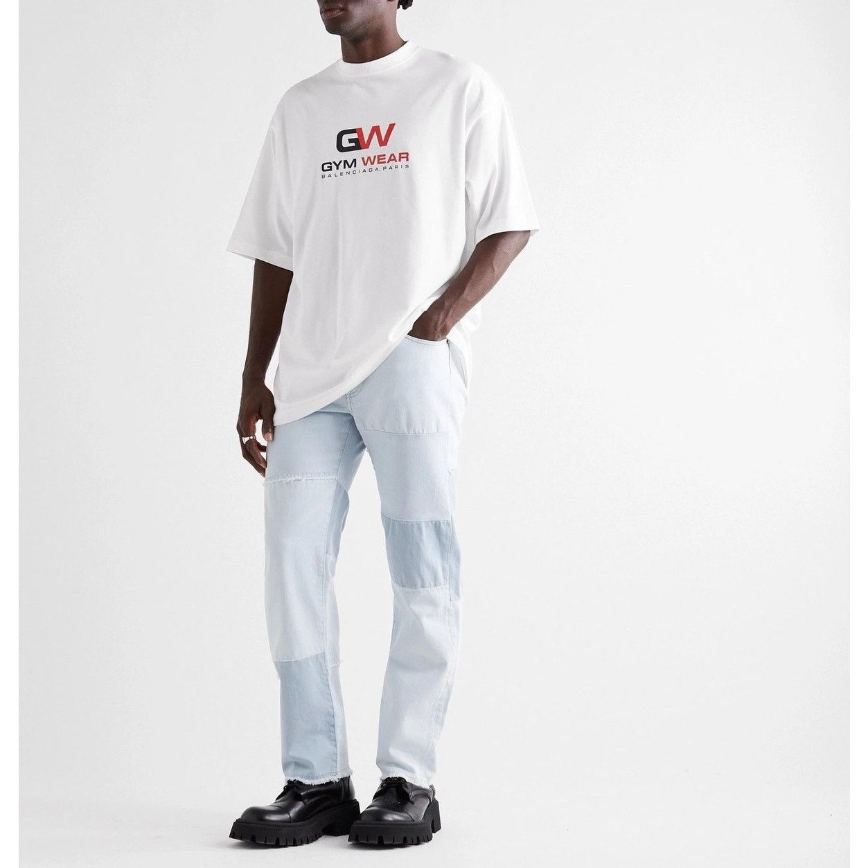 Balenciaga o1alis Dup / Unisex T-Shirt in White Size US XL / EU 56 / 4 - 2 Thumbnail