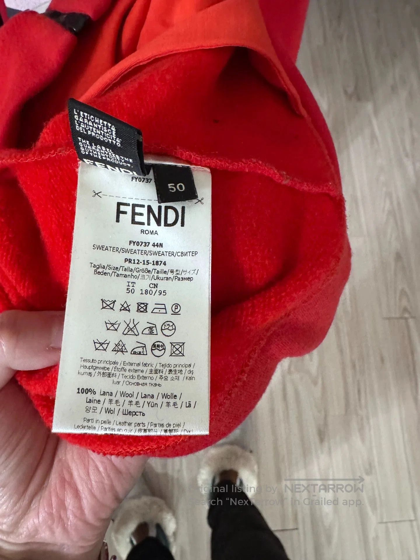 Fendi fendi men's wool sweatshirt with graphic design. Size US L / EU 52-54 / 3 - 3 Thumbnail
