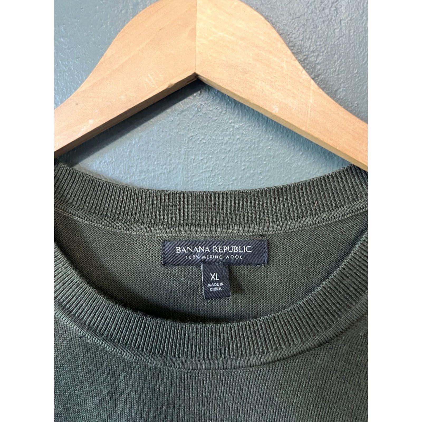 Banana Republic Banana Republic Womens Green Knit Merino Wool 3/4 Sleeve Sweater XL Pullover Knit Wool Womens Shirt? Size XL / US 12-14 / IT 48-50 - 3 Thumbnail