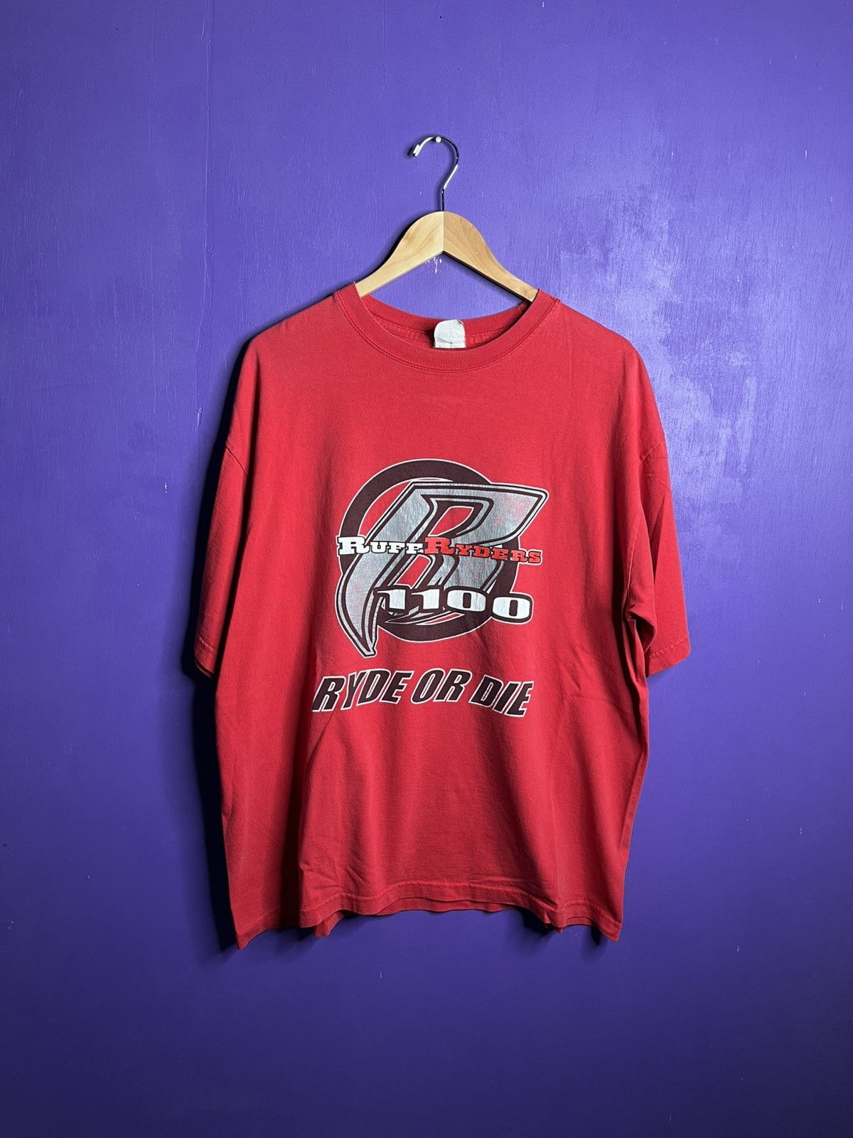 Ruff Ryders × Vintage Vintage 90s Ruff Ryders 1100 Ryde or Die t-shirt Size US XXL / EU 58 / 5 - 1 Thumbnail
