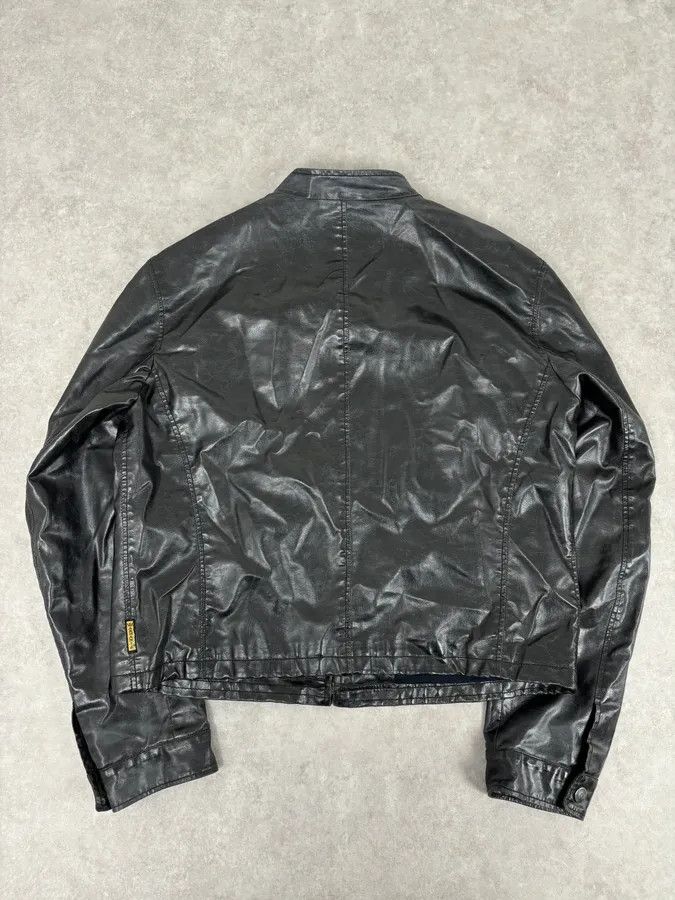 Armani 2000s Armani Black Eco Leather Biker Jacket Size US M / EU 48-50 / 2 - 5 Thumbnail