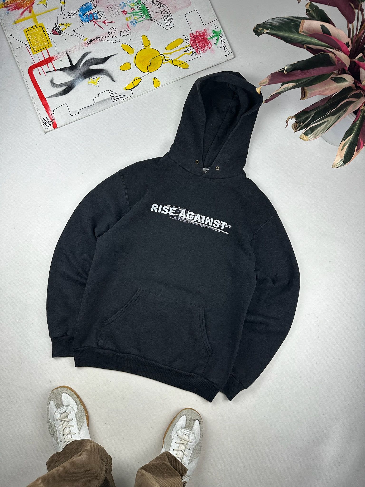 Band Tees Vintage Y2K Rise Against sun faded hoodie back print Size US S / EU 44-46 / 1 - 2 Thumbnail