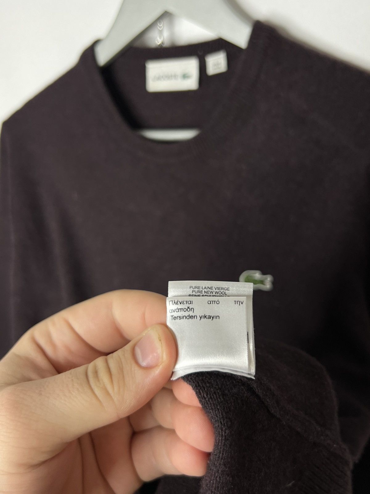 Lacoste 🐊 Lacoste Luxury Pure New Wool Sweater Jumper Pullover 🐊 Size US M / EU 48-50 / 2 - 8 Thumbnail