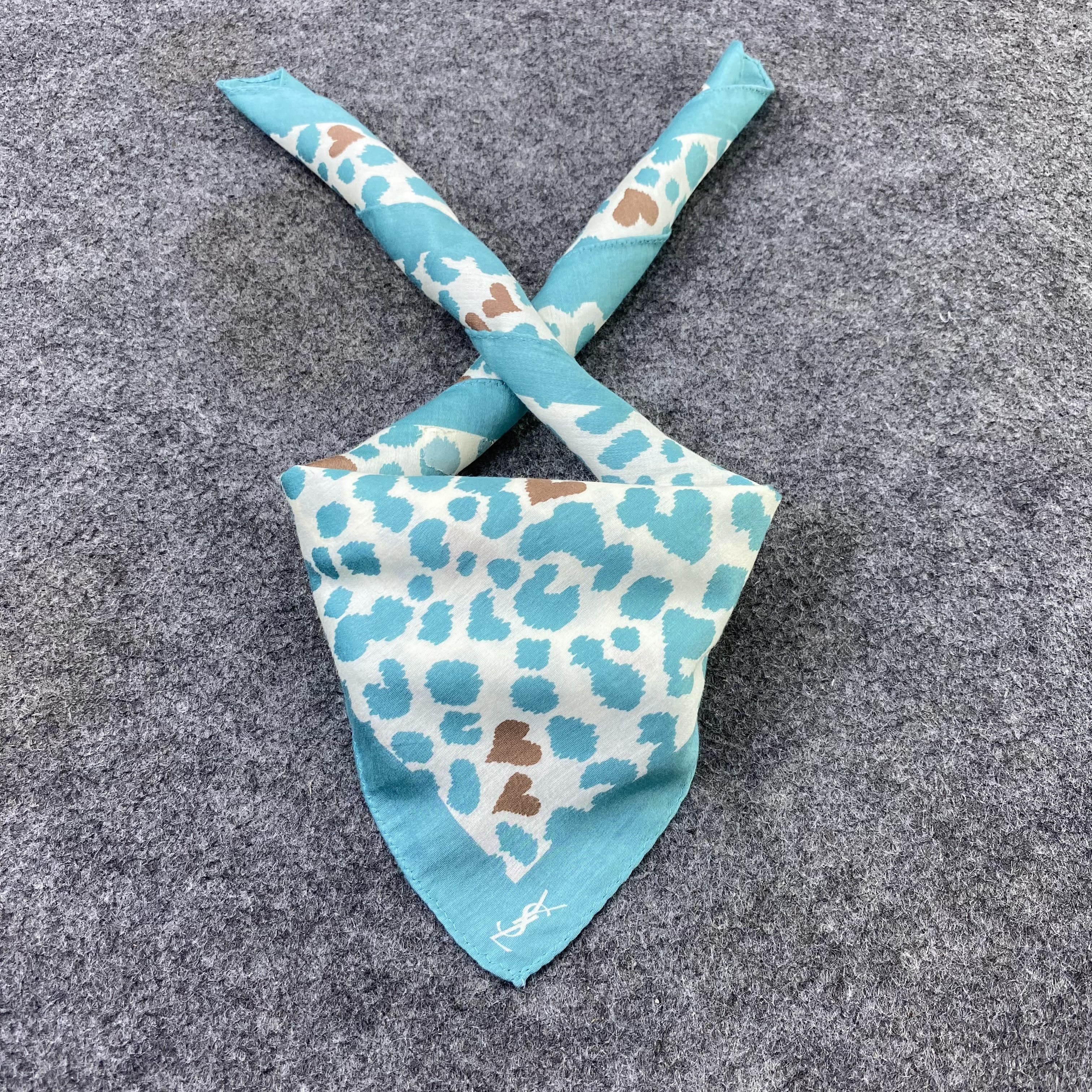 Yves Saint Laurent YSL Handkerchief Neckerchief Bandana-B1752 Size ONE SIZE - 2 Thumbnail