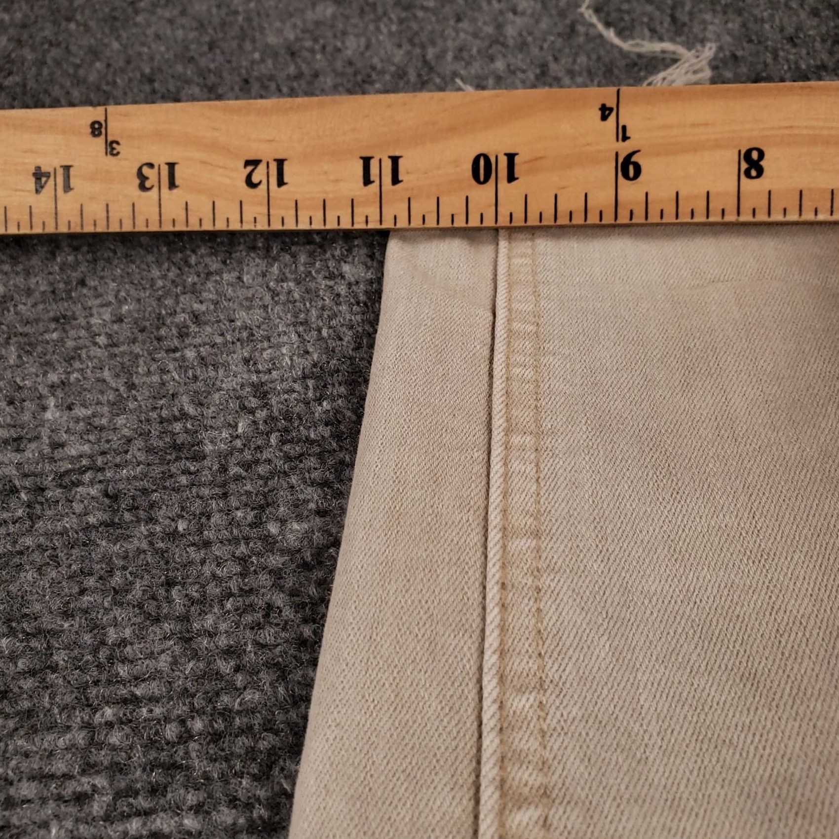 Vintage Oat Beige Wide-Leg High Rise Pants Womens 6 28 Flat Front Zip Fly Cotton Blend Spandex Size 28" / US 6 / IT 42 - 7 Thumbnail