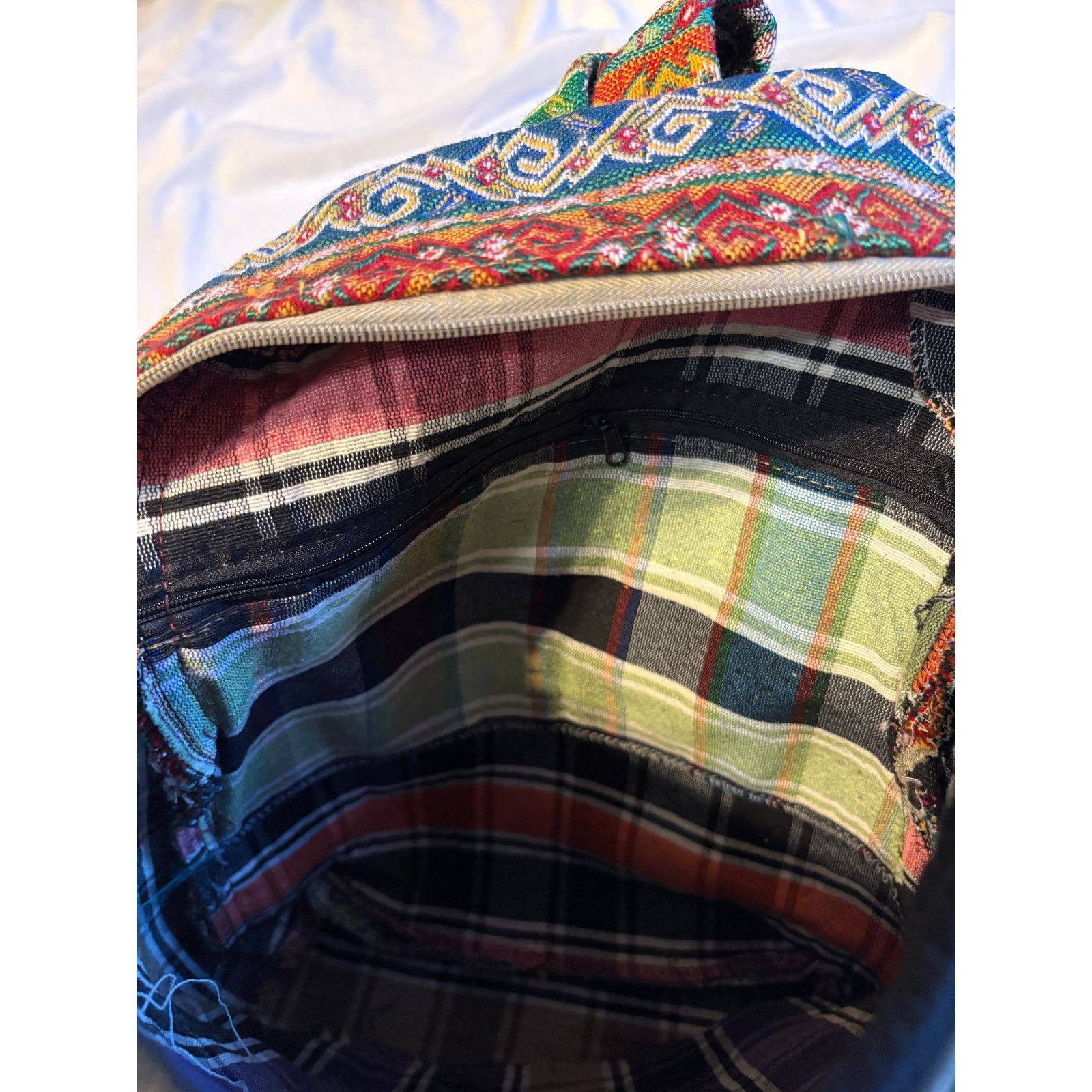 Other Handmade Tapestry Backpack Boho Woven Multicolor Tribal Bag Size ONE SIZE - 3 Thumbnail