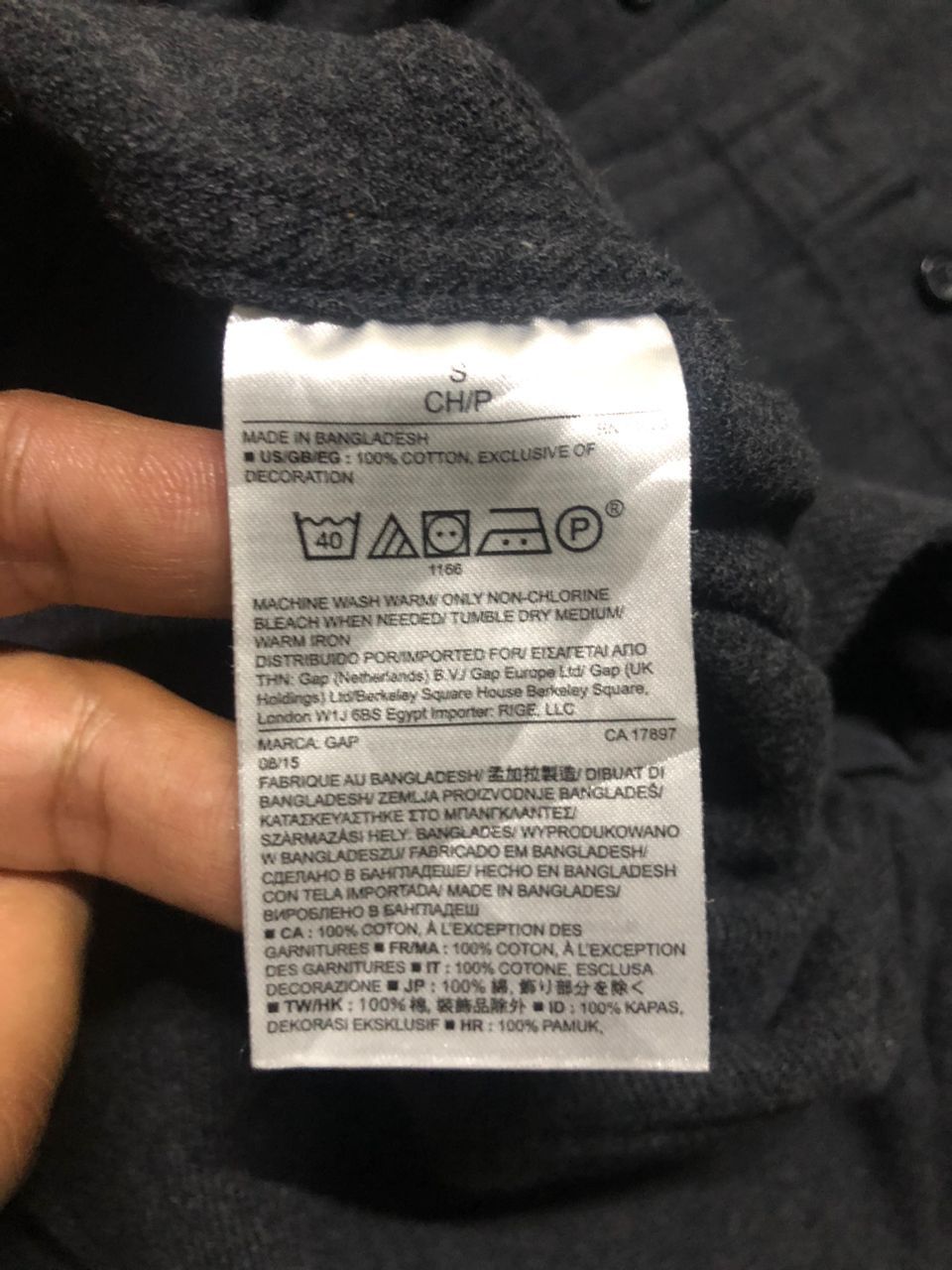 Gap Gap Long Sleeve Shirt Button Down Dark Grey Size US S / EU 44-46 / 1 - 13 Thumbnail