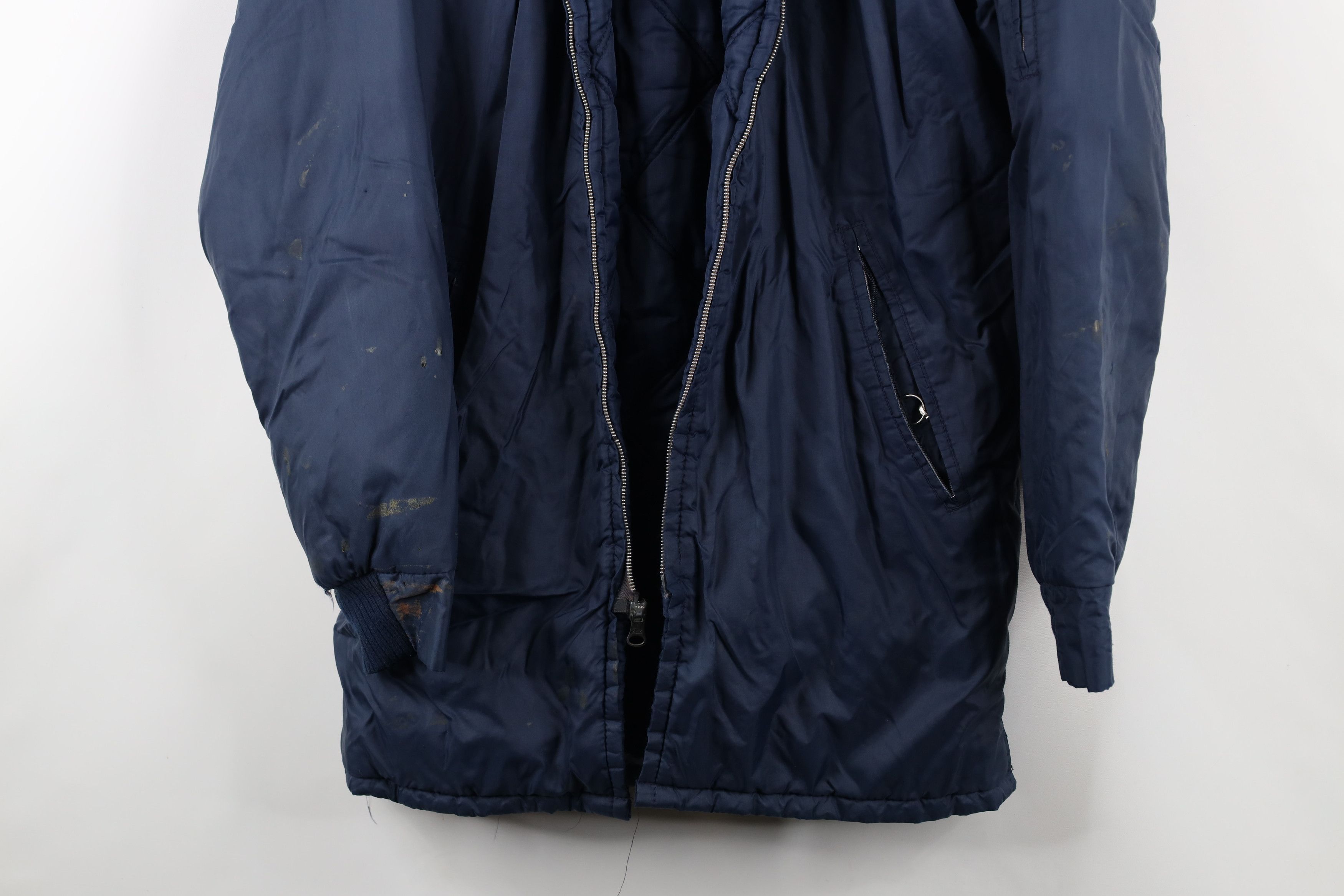 Vintage Vintage 60s Streetwear Hooded Parka Jacket Blue AS IS Size US L / EU 52-54 / 3 - 3 Thumbnail