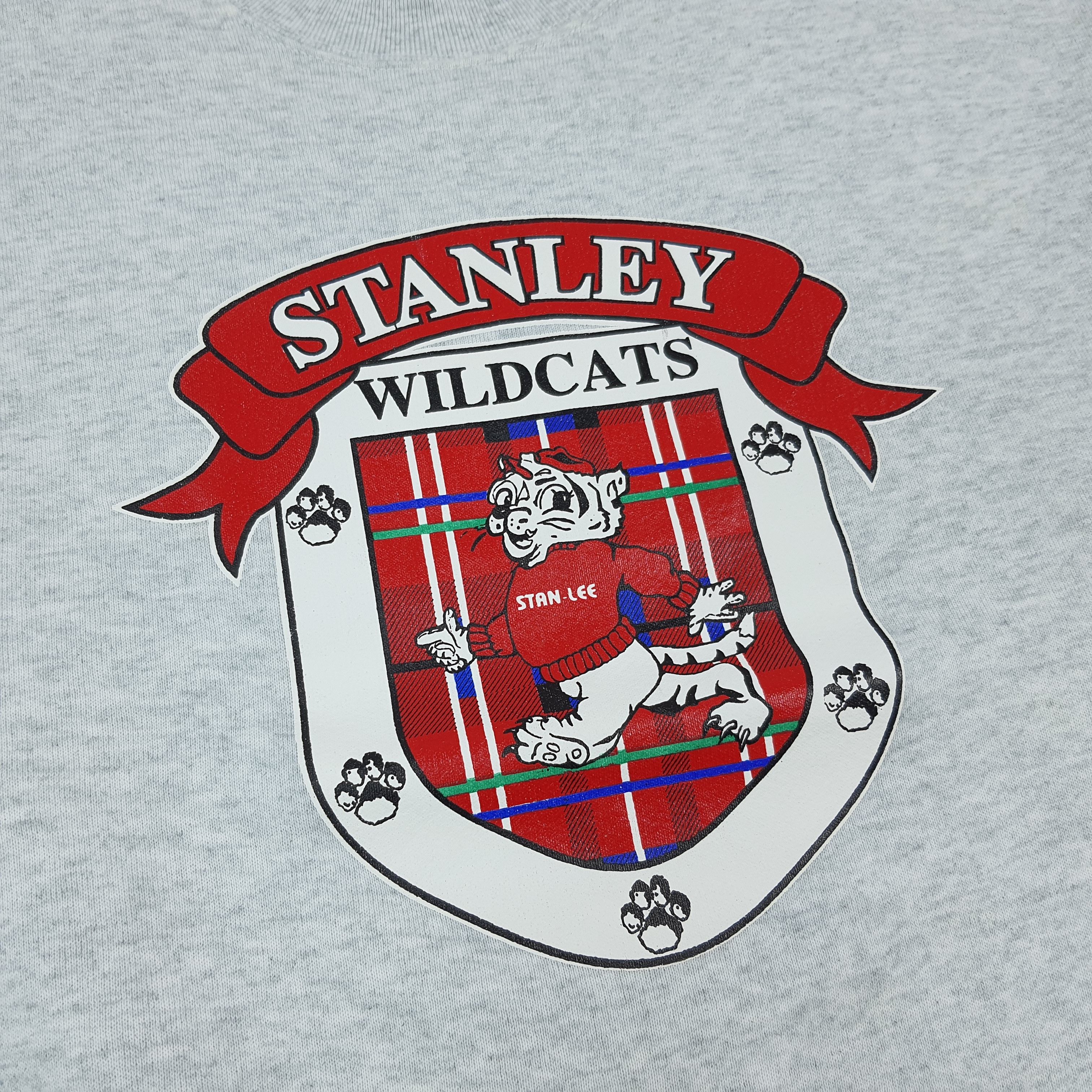 Fruit Of The Loom Vintage Stanley Wildcats Sweatshirt Graphic Pullover C290N8 Size US M / EU 48-50 / 2 - 2 Thumbnail