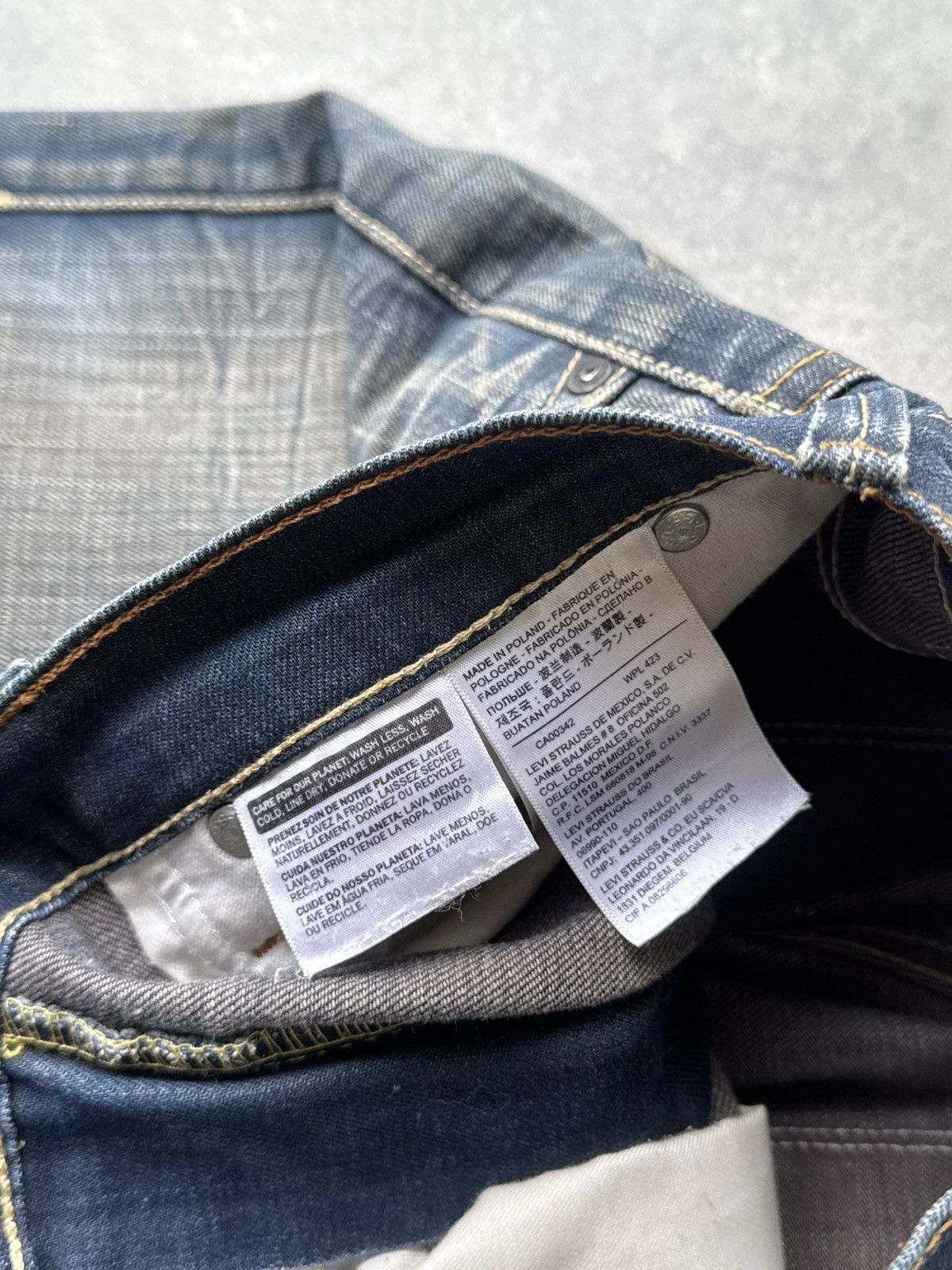 Levi's Vintage Levi’s Mud Washed Denim Jeans Y2K Avantgarde Japan Size US 28 / EU 44 - 10 Thumbnail