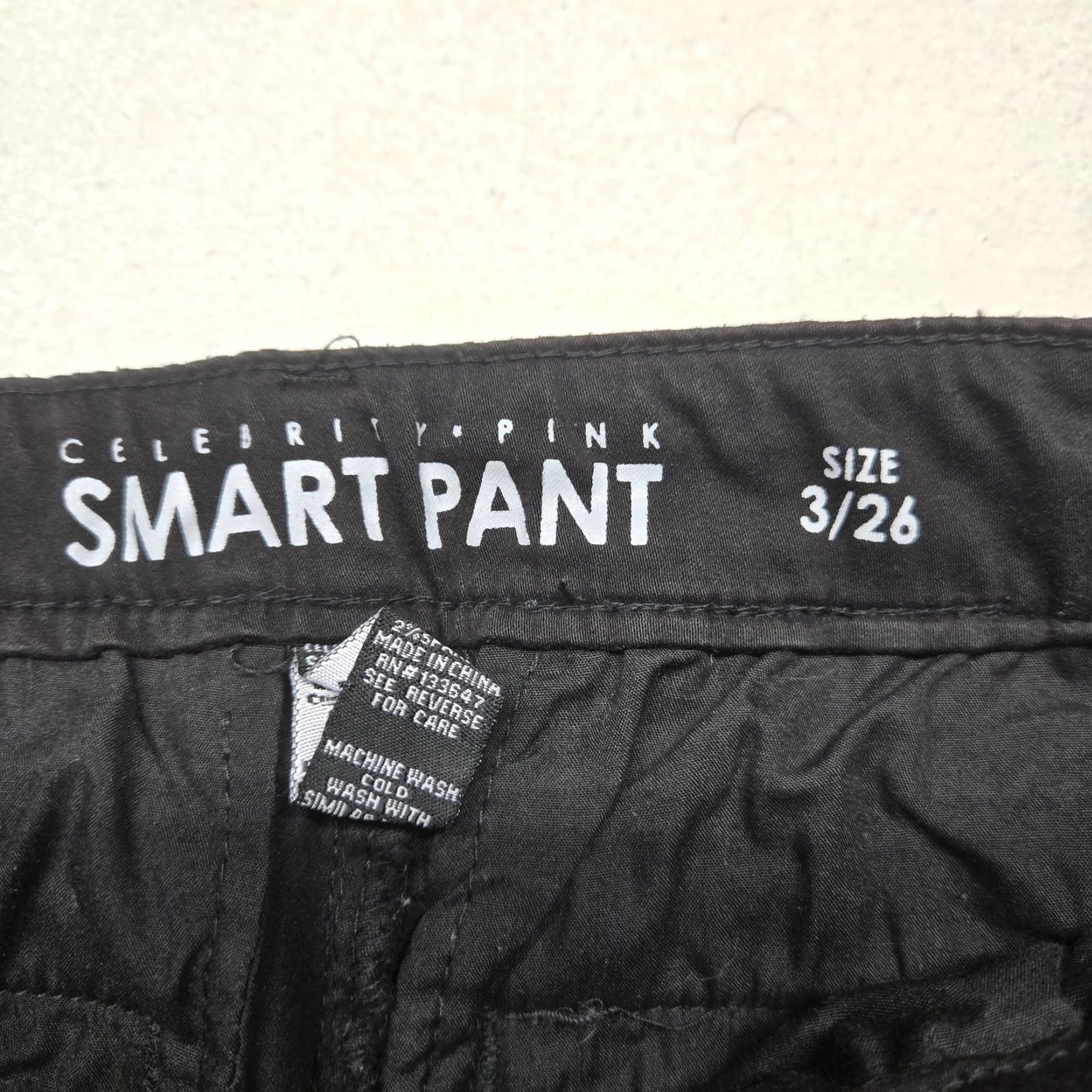 Vintage Celebrity Pink Pants Slim Straight Black Adult Women's Size 3/26 Size 28" / US 6 / IT 42 - 3 Thumbnail