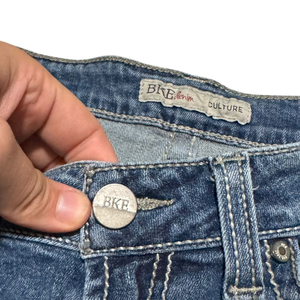 BKE BKE Denim Embroidered Pocket Jeans Women's 34x30.5 Size 34" / US 12 / IT 48 - 5 Thumbnail