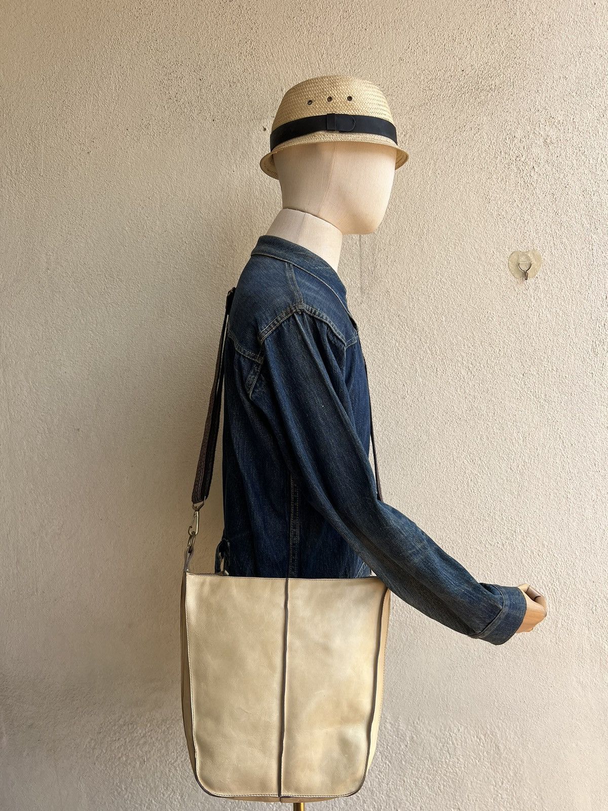 Leather Vintage B. Stuff Japan Patina Leather Sling Bag Size ONE SIZE - 2 Thumbnail