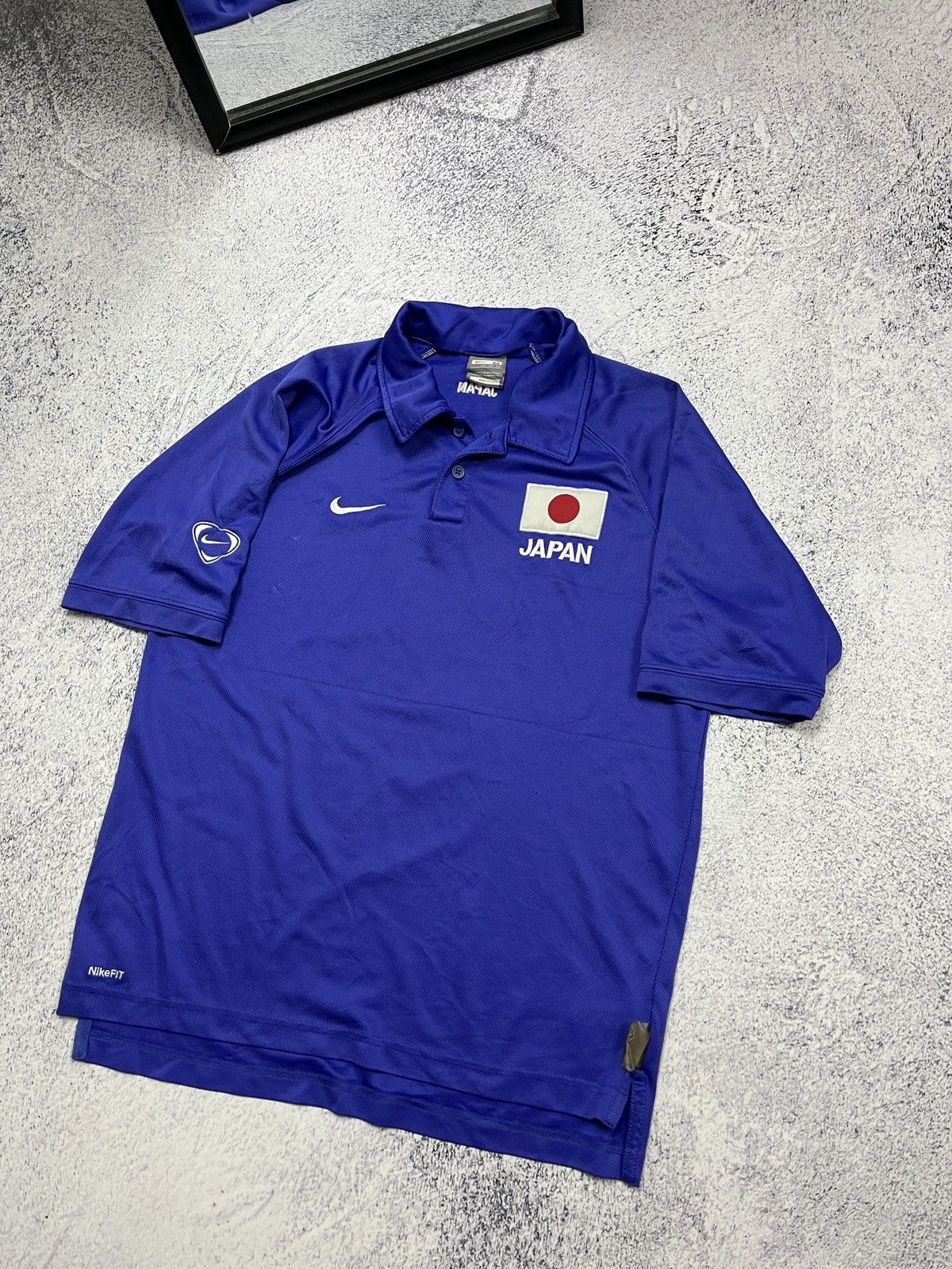 Nike × Vintage Nike Japan Asia Cup 2007 Polo Shirt Jersey Rare Blockcore Size US M / EU 48-50 / 2 - 3 Thumbnail