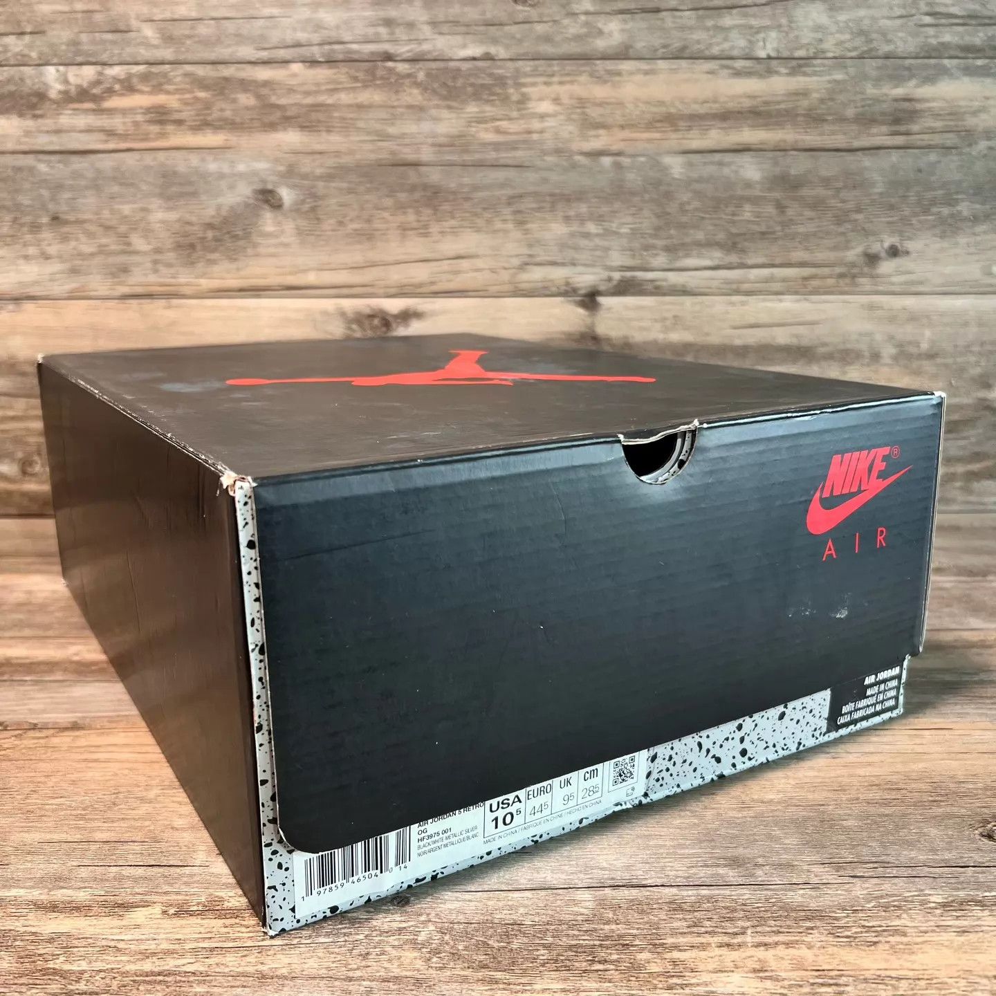Nike Air Jordan 5 AJ5 Black Silver 44.5 US HF3975-001 Size US 11.5 / EU 44-45 - 8 Thumbnail