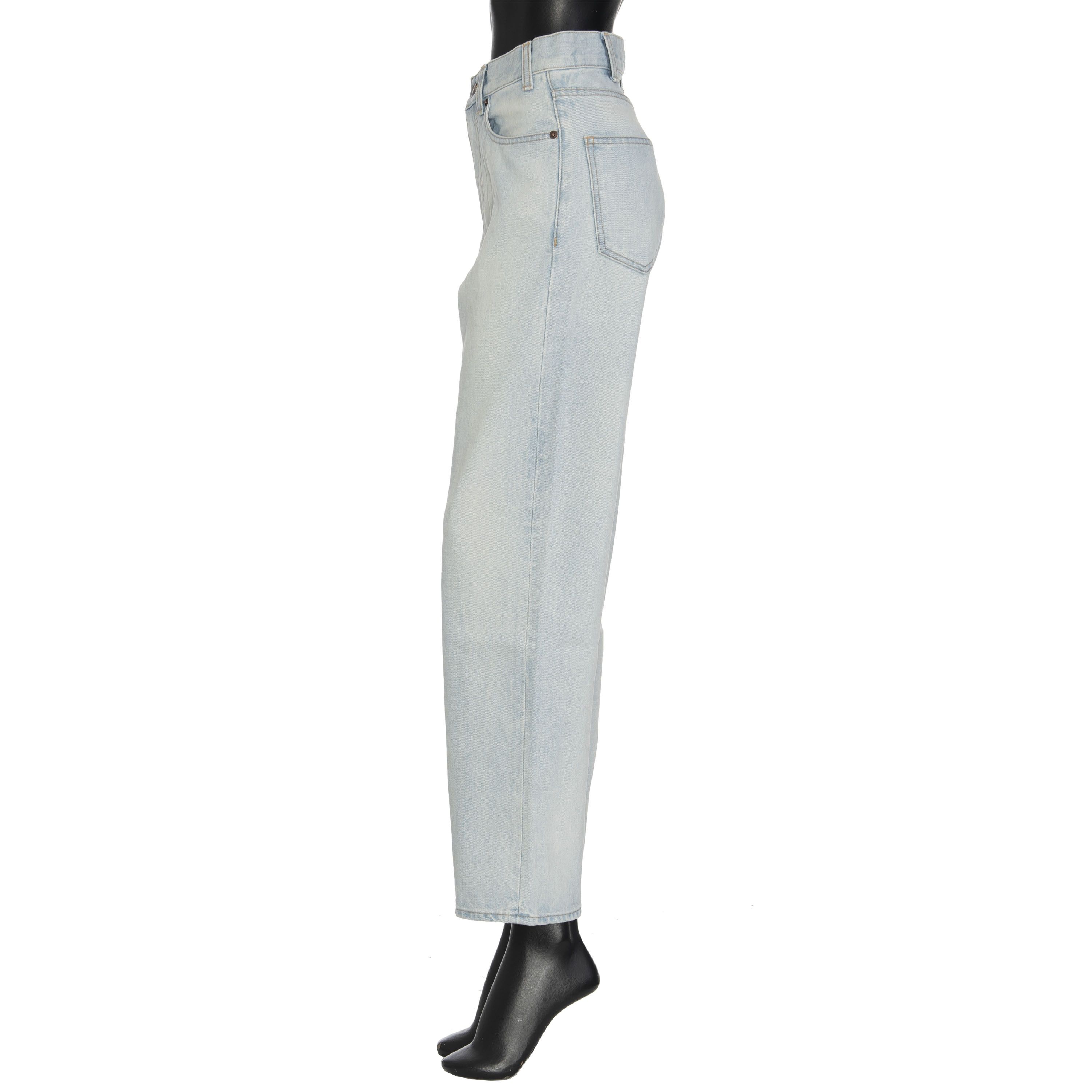 Celine High Waisted Margaret Jeans In Sun-Faded Blue Wash Denim Size 32" / US 10 / IT 46 - 3 Thumbnail