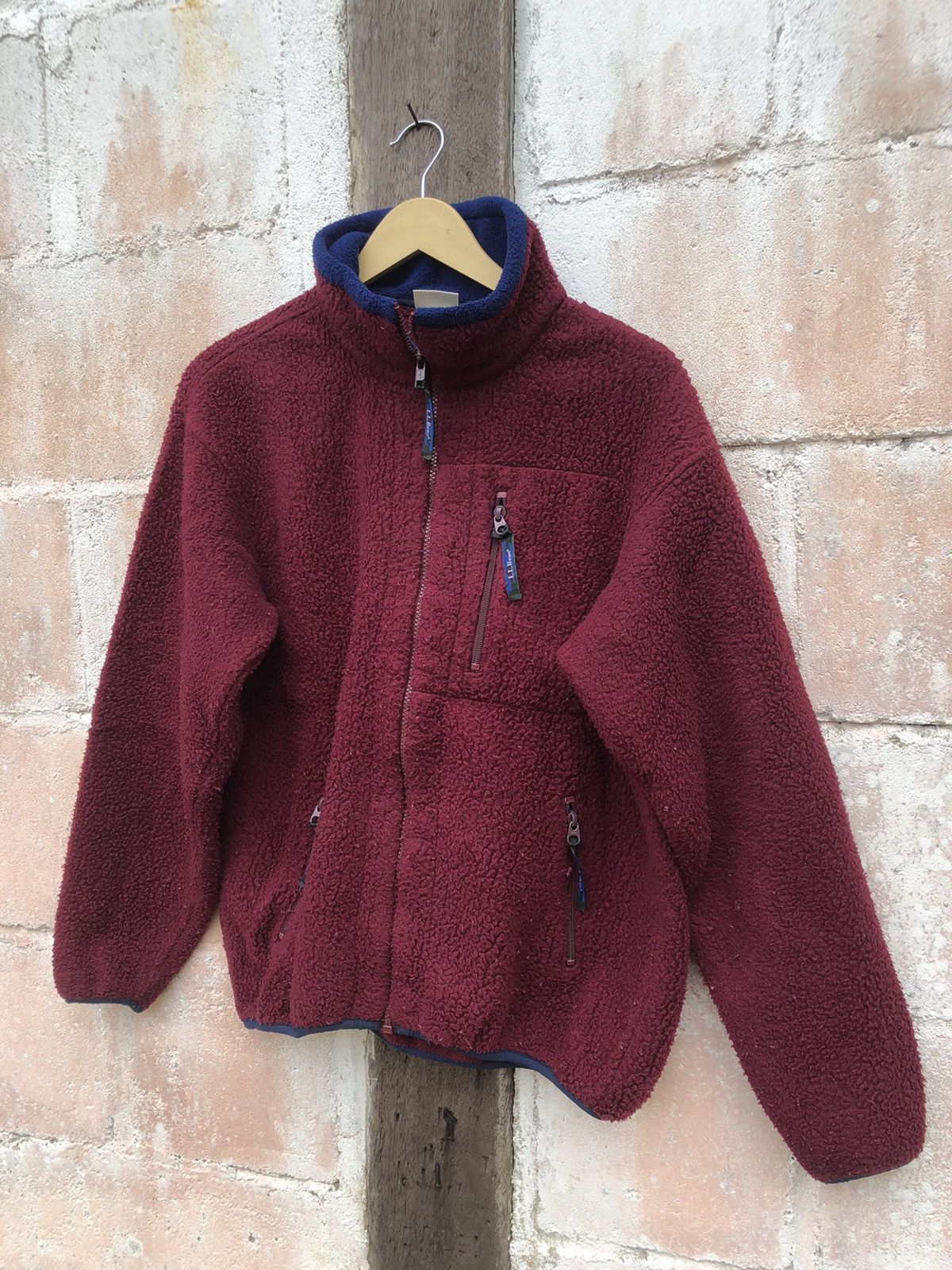 L.L. Bean × Smartwool L.L Bean Fleece Jacket Red Color Size US M / EU 48-50 / 2 - 3 Thumbnail