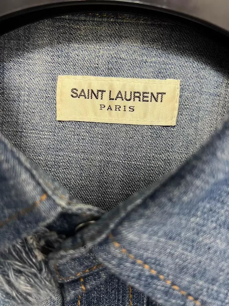 Saint Laurent Paris Saint Laurent Paris Washout Color Fringe Trimmed Cat Eye B Size US L / EU 52-54 / 3 - 3 Thumbnail