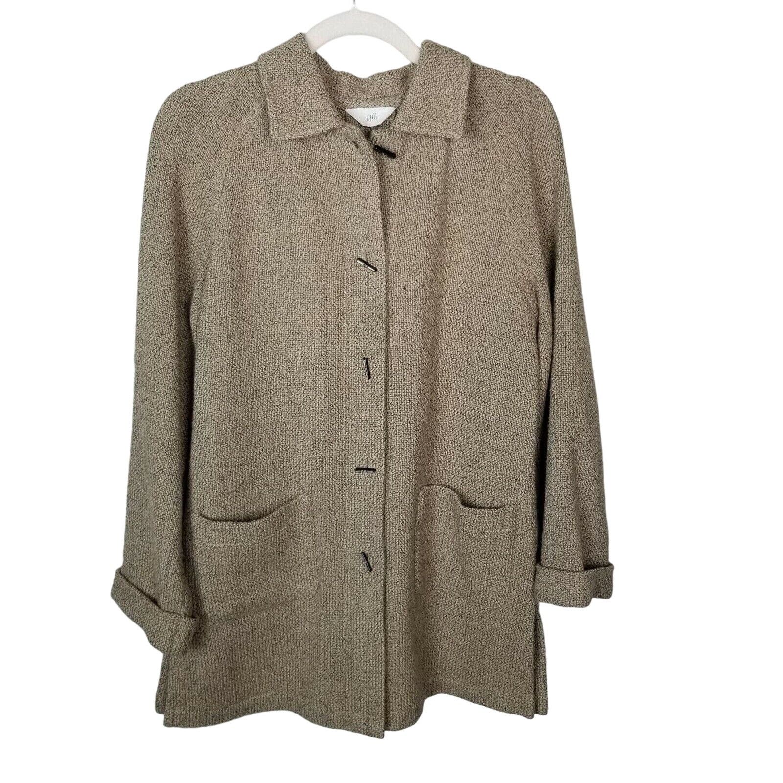J. Jill J. Jill Womens Wool Cardigan Sweater XS Toggle Button Rustic Size XS / US 0-2 / IT 36-38 - 1 Thumbnail