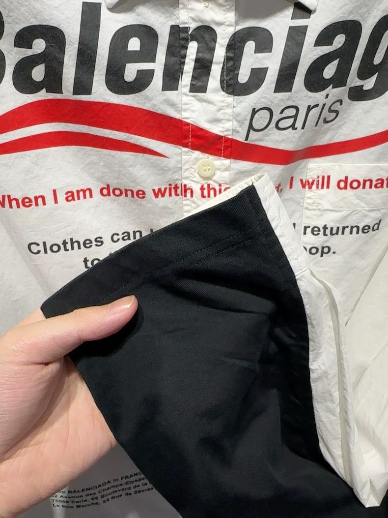 Balenciaga Balenciaga Fake two shirts with long sleeves 2502-Nextarrow Size US XS / EU 42 / 0 - 7 Thumbnail