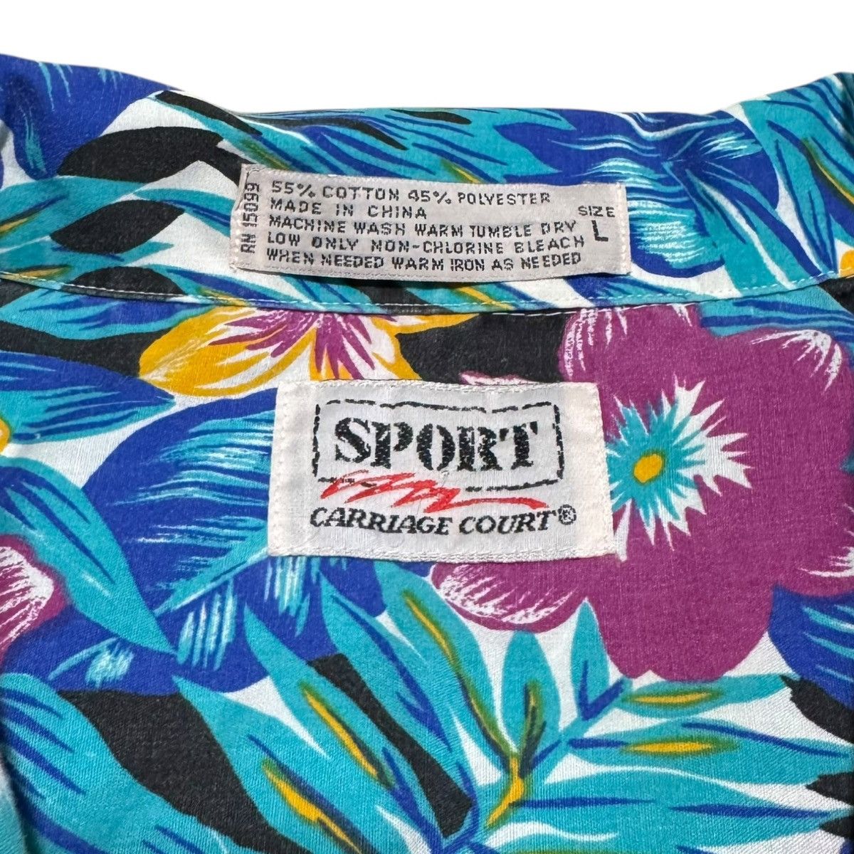 Vintage Vintage Carriage Sport Floral Button Down Hawaiian Shirt L Size US L / EU 52-54 / 3 - 4 Thumbnail