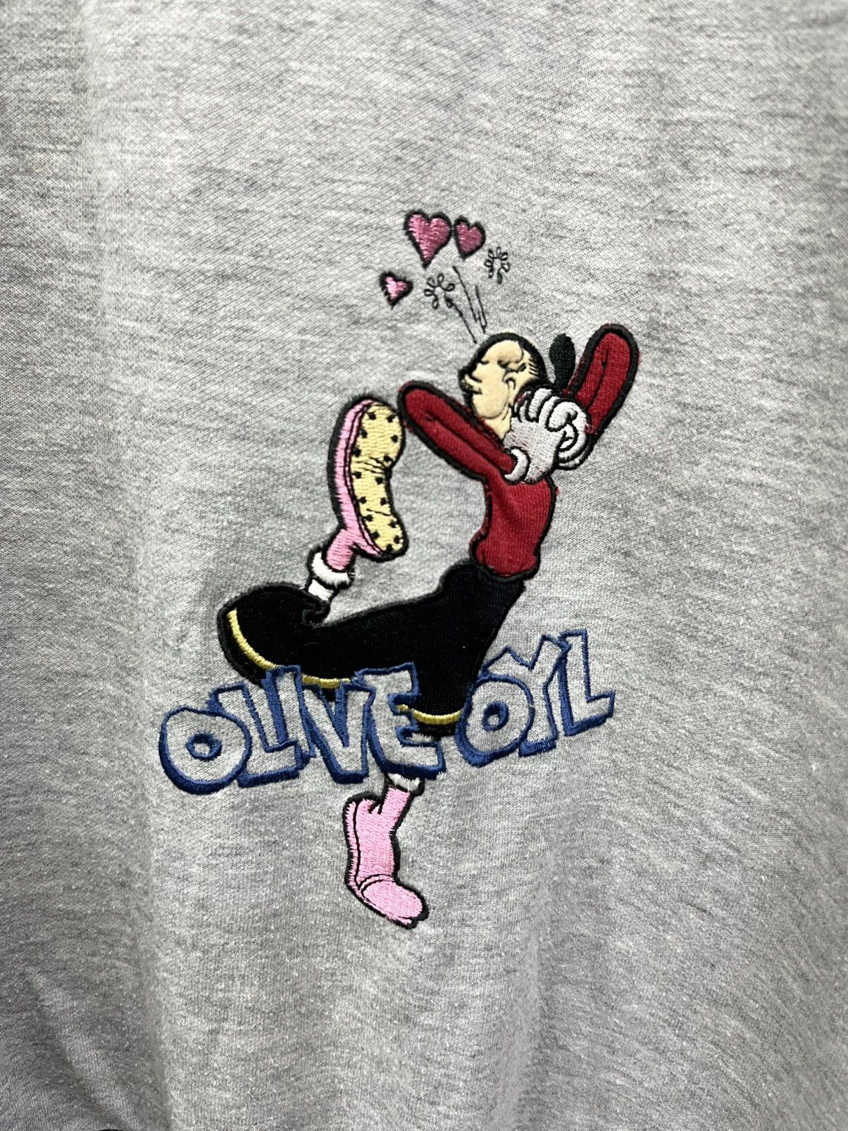 Gianni Valentino 🔥DOPE🔥Vintage 90s Gianni Valentino Popeye Olive Sweatshirt Size US L / EU 52-54 / 3 - 5 Thumbnail