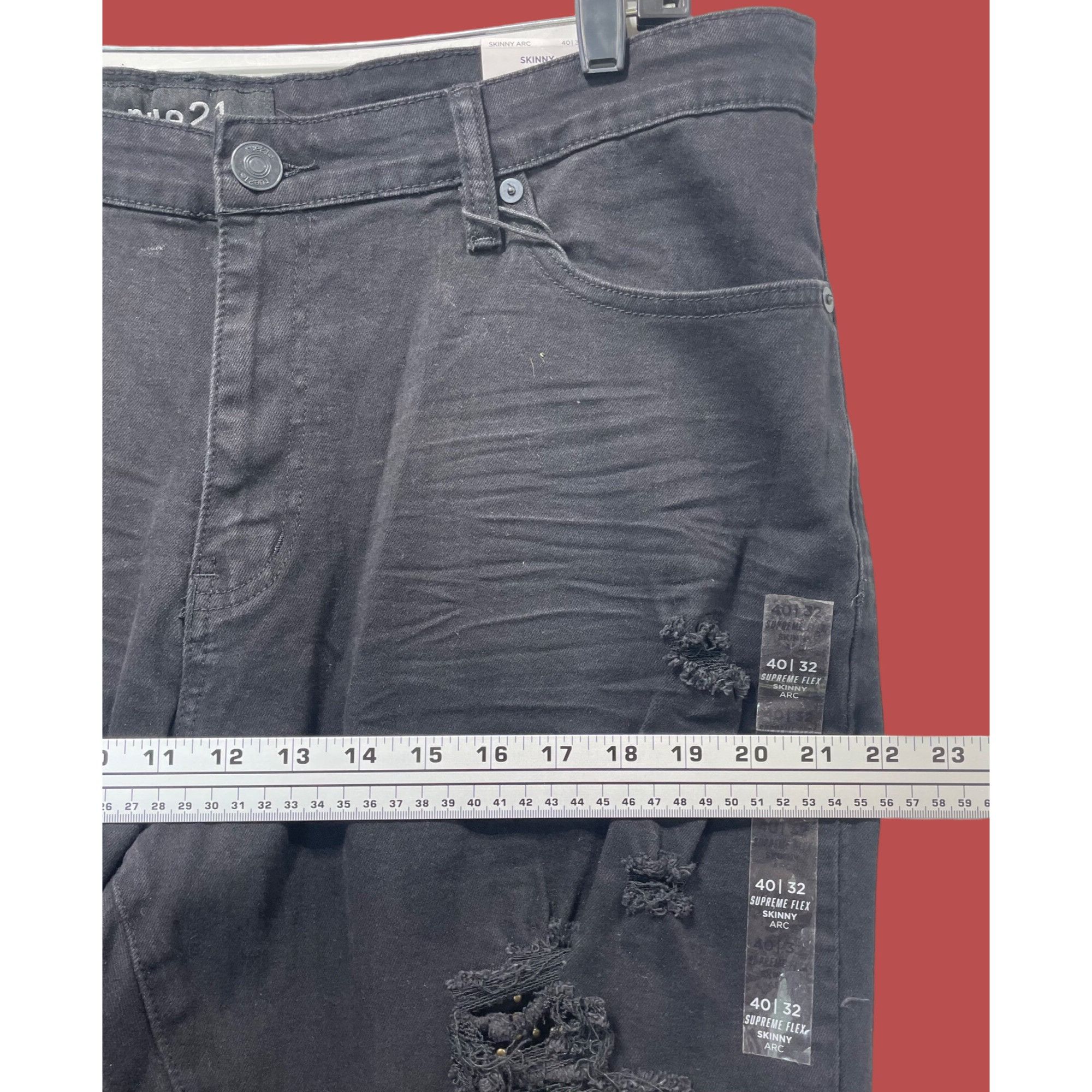 rue21 Rue 21 - Men's Supreme Flex Skinny ARC Jeans Distressed - Bl Size US 40 / EU 56 - 4 Thumbnail