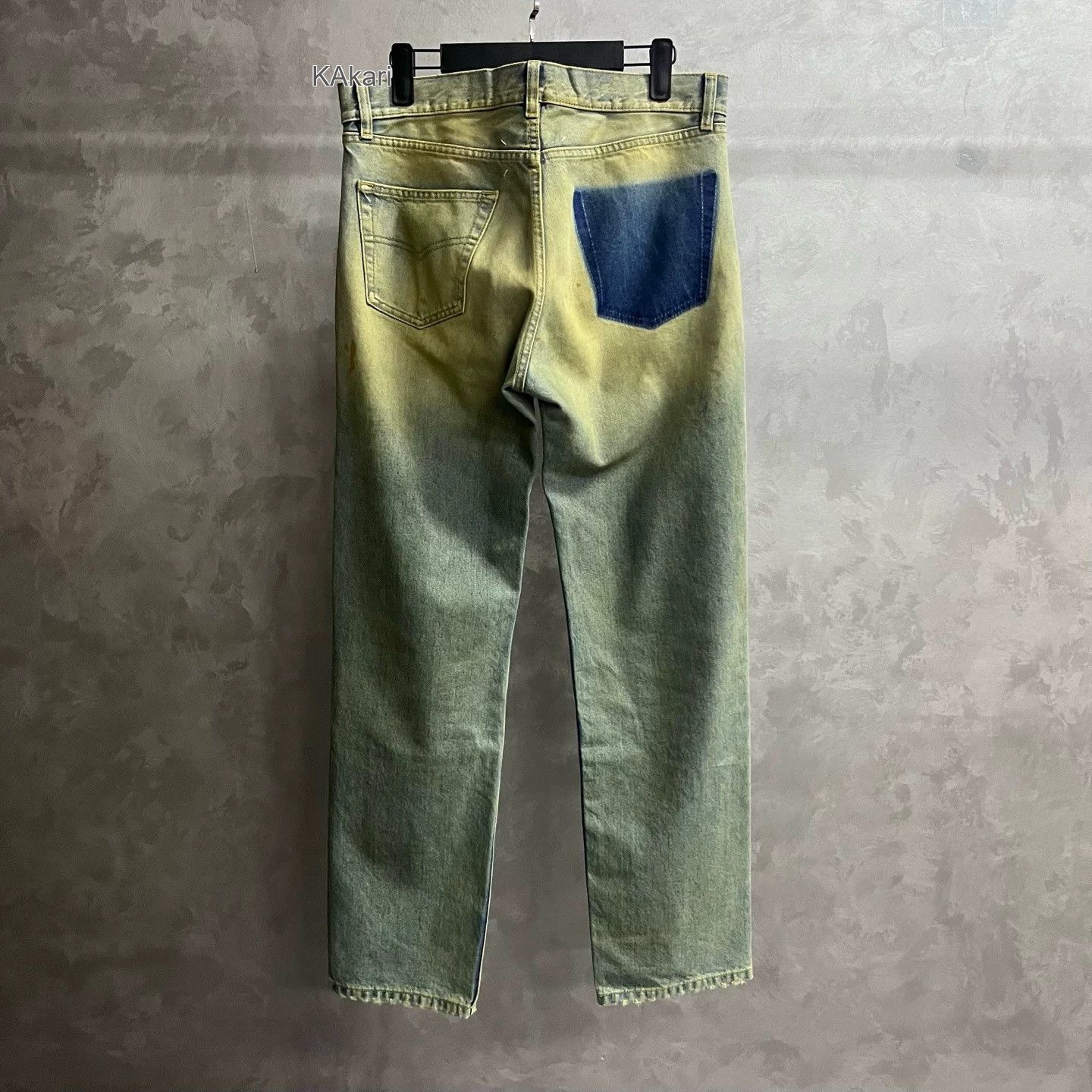 Maison Margiela Maison Margiela Blue Distressed Straight Jeans Size US 32 / EU 48 - 5 Thumbnail