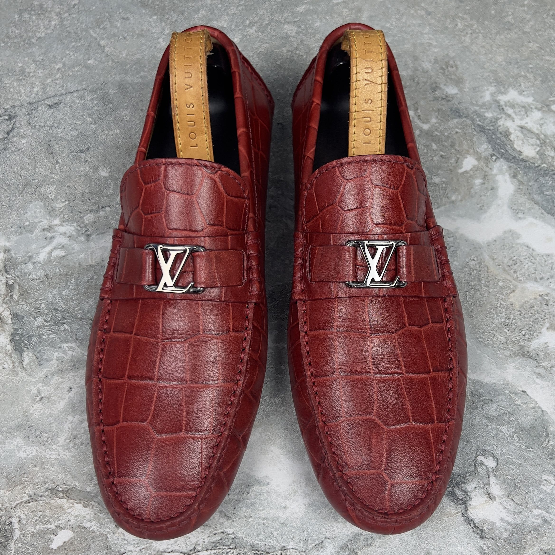Louis Vuitton Louis Vuitton Hockenheim Moccasin Croco Embossed Leather Size US 9.5 / EU 42-43 - 5 Thumbnail
