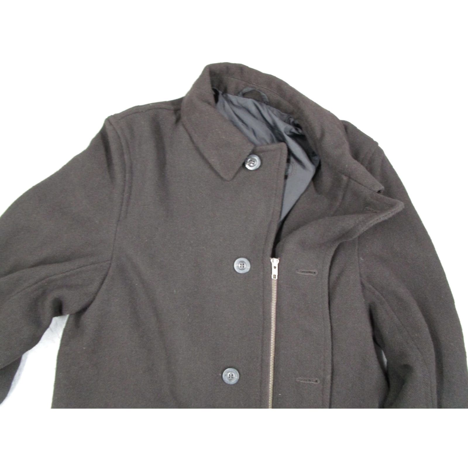 Kenzo Kenzo Homme Coat Mens Medium Brown Wool Overcoat Italy Zip Lined KNSH13 Size US M / EU 48-50 / 2 - 3 Thumbnail