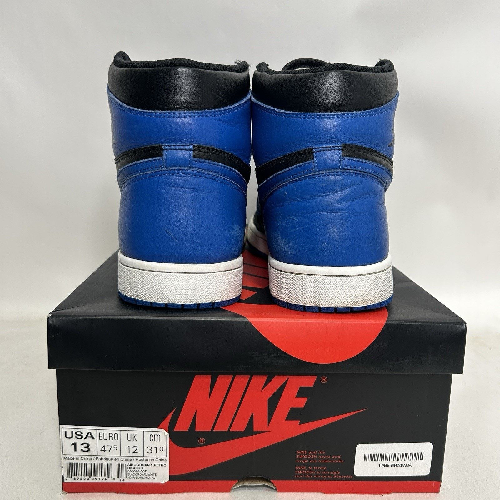 Jordan Brand Nike Air Jordan 1 High OG “Royal Blue” 2017 Size US 13 / EU 46 - 5 Thumbnail