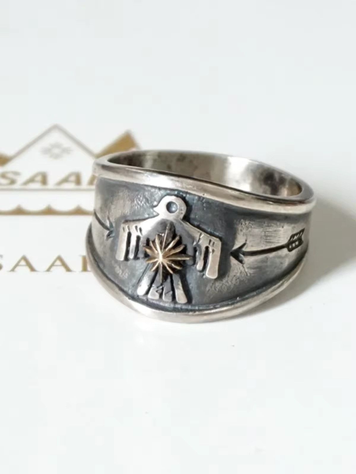 Other Silver Color Thunderbird Adjustable Ring Size ONE SIZE - 1 Thumbnail