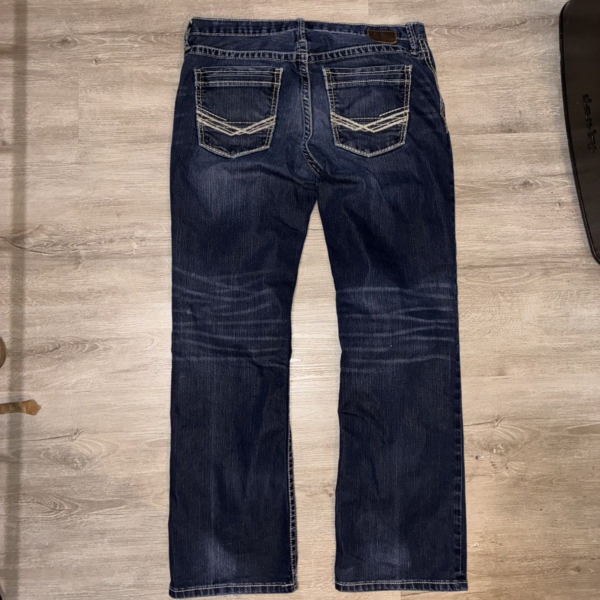 BKE BKE Derek Jeans Mens 34R Dark Wash Faded buckle bootcut Y2K Size US 34 / EU 50 - 2 Thumbnail