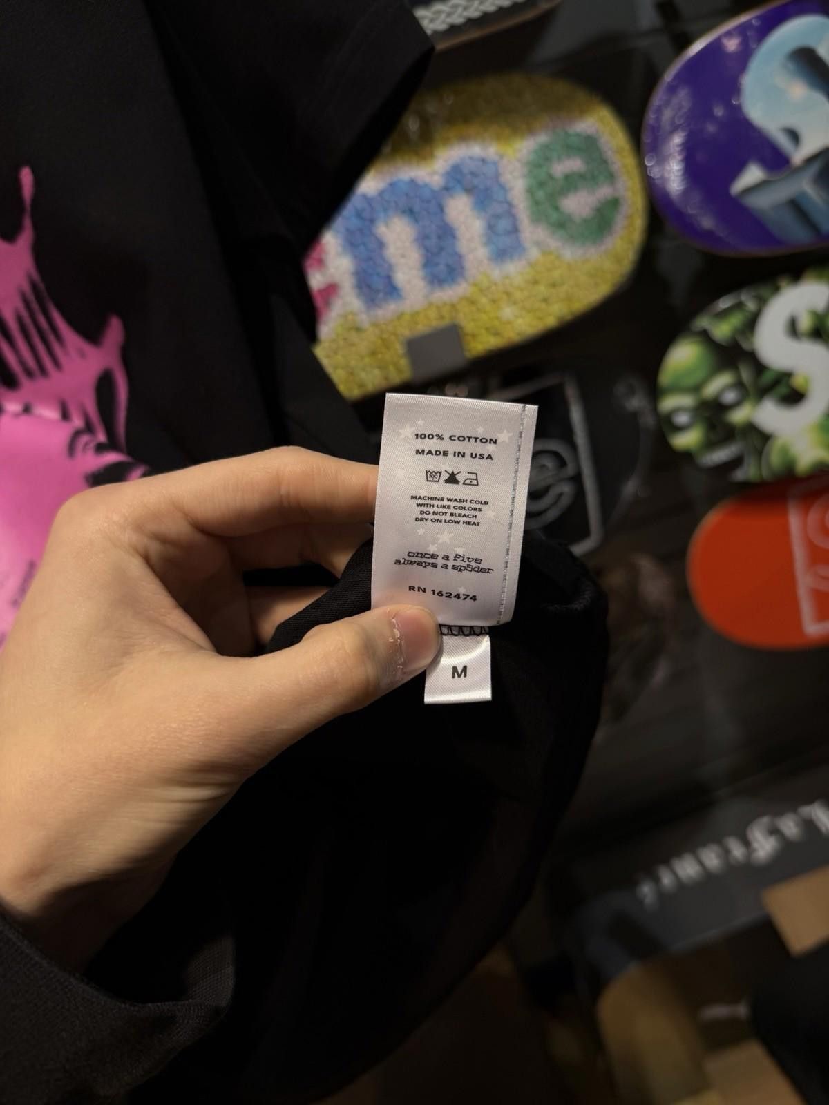 Sp5der Sp5der OG Web V2 Tee Stones Brand New Black Pink Size (M) Size US M / EU 48-50 / 2 - 7 Thumbnail