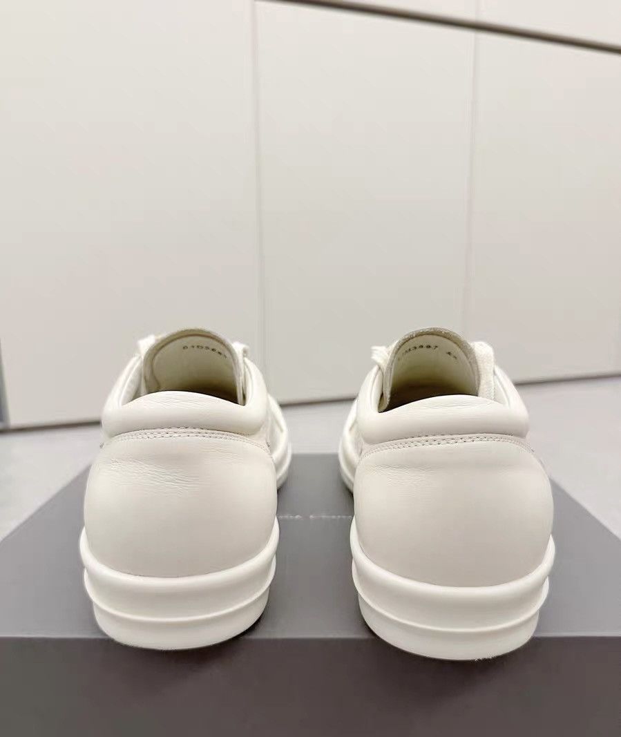 Rick Owens Rick Owens Mainline Milk White Low Top Leather Sneakers Size US 10 / EU 43 - 5 Thumbnail